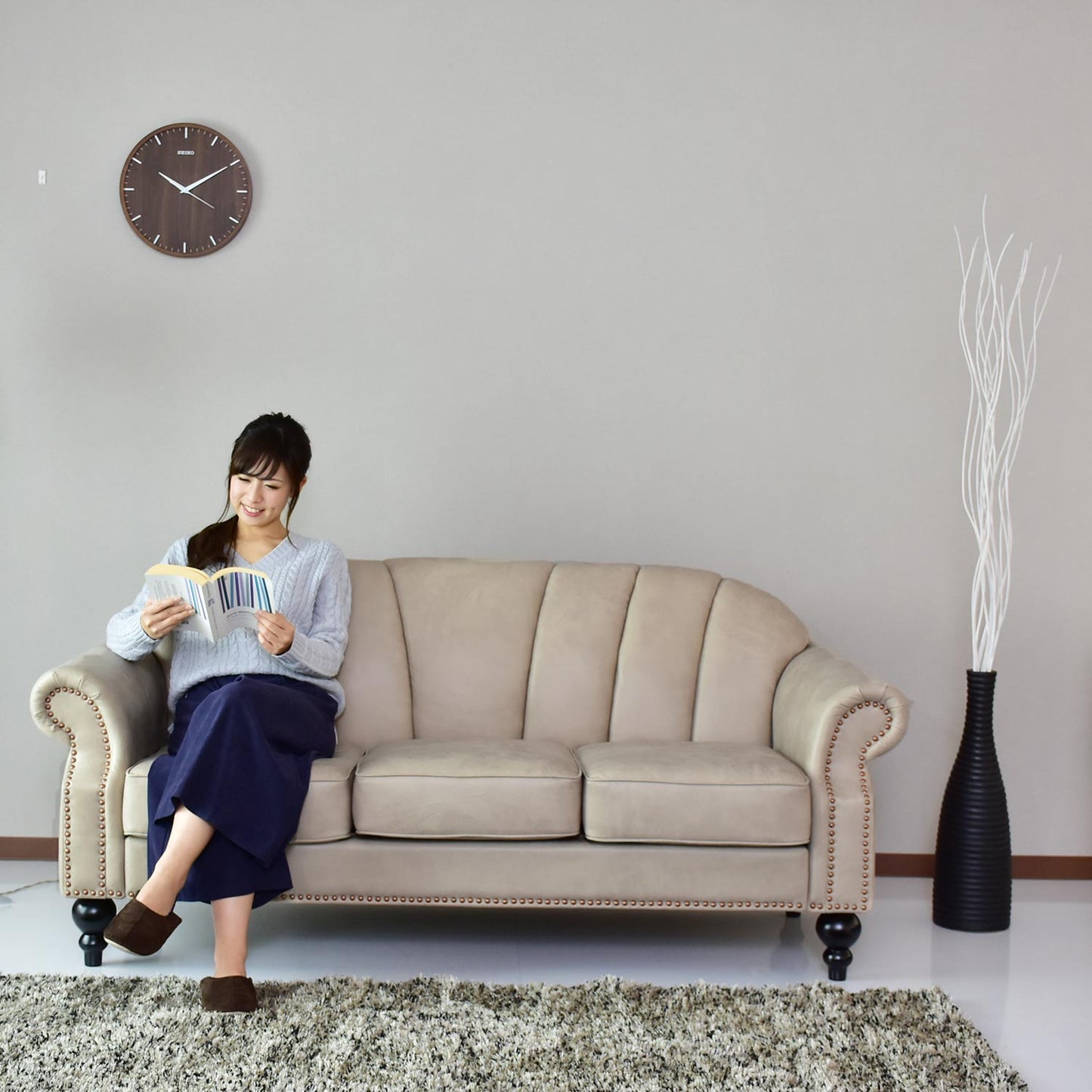 ソファー 3人掛け アンティーク調 ソファ ミッドセンチュリー ポケットコイル トルメキア 3P