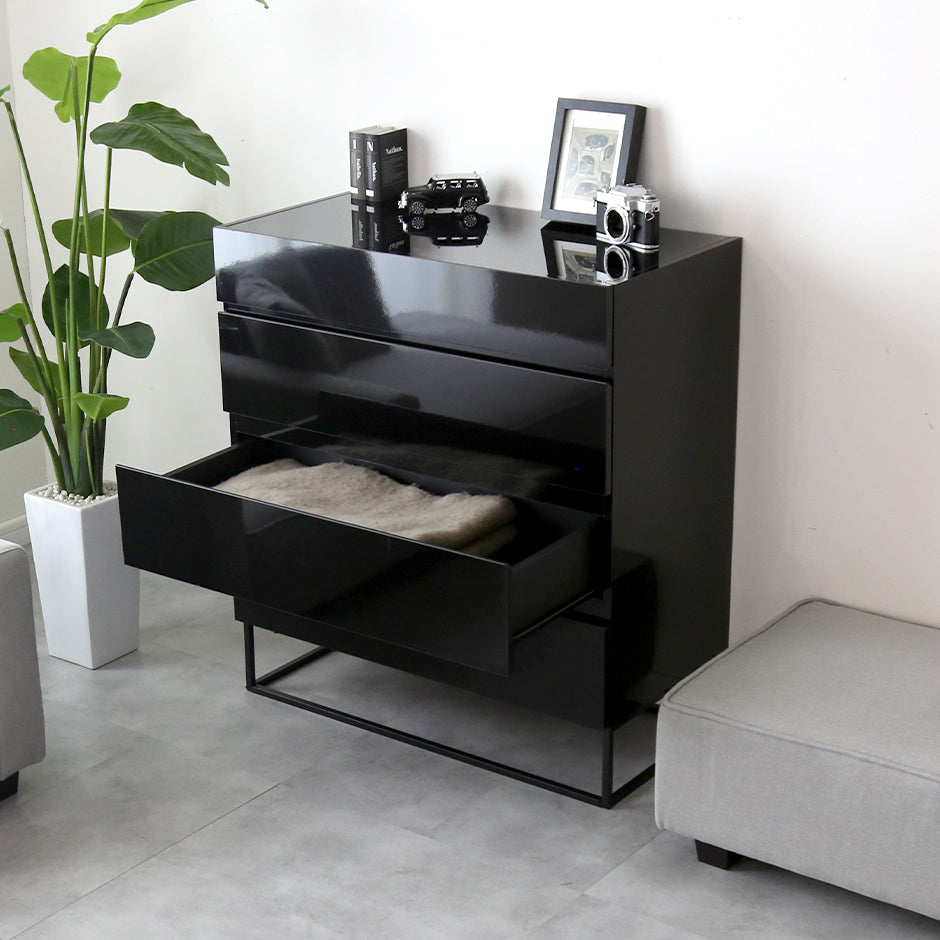 ガラスコレクションケース付き チェスト アヴェント