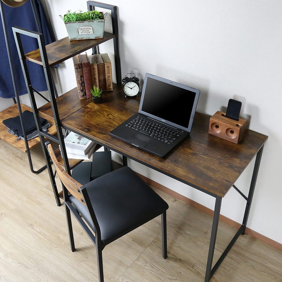 【幅115】ラック付きL字デスク ガイア