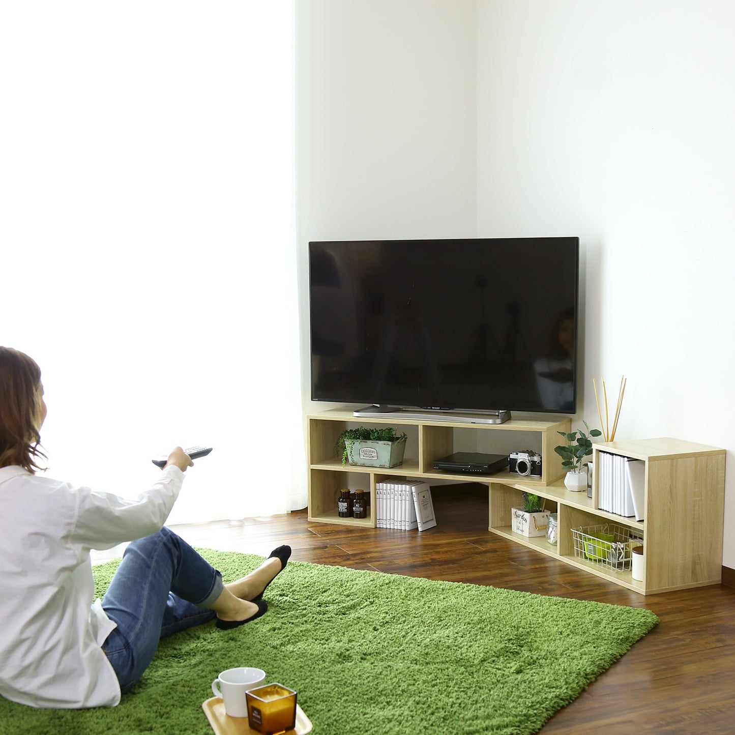 テレビ台 テレビボード ローボード ディスプレイラック 伸縮 幅130?174cm 50インチ対応 ボンタ
