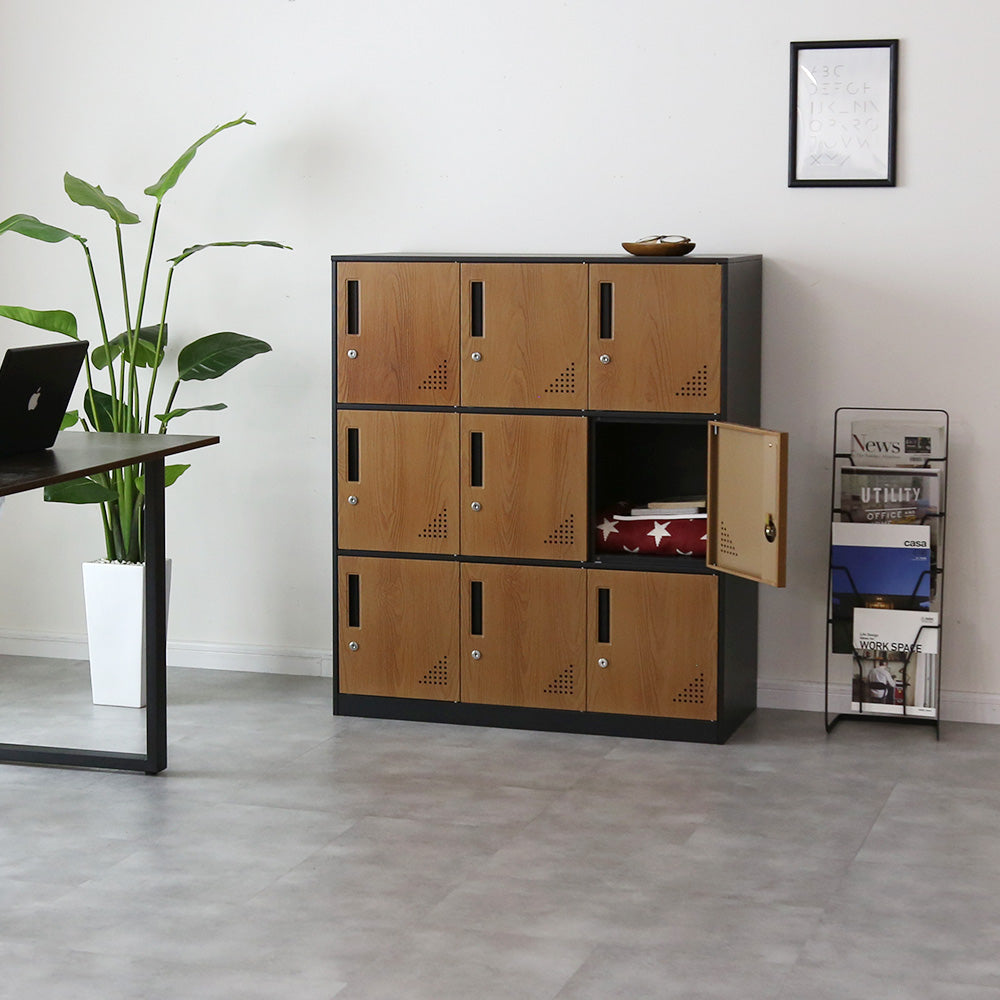 スチールロッカー9人用 エニグマ9扉Low/リッキ9扉Low