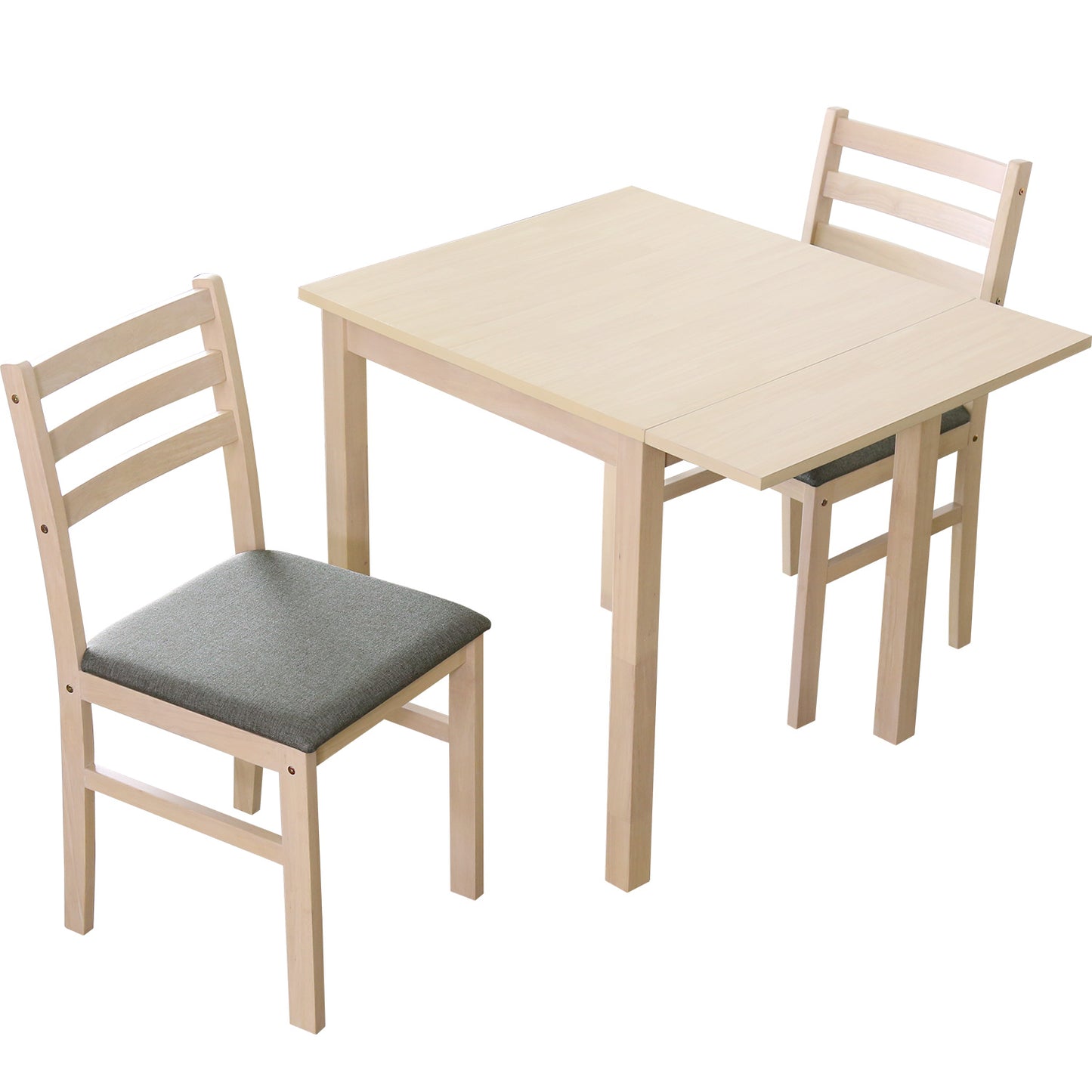 ダイニングテーブル3点セット 伸縮式 ダイニングテーブルセット アンドリア・バタフライ3点セット