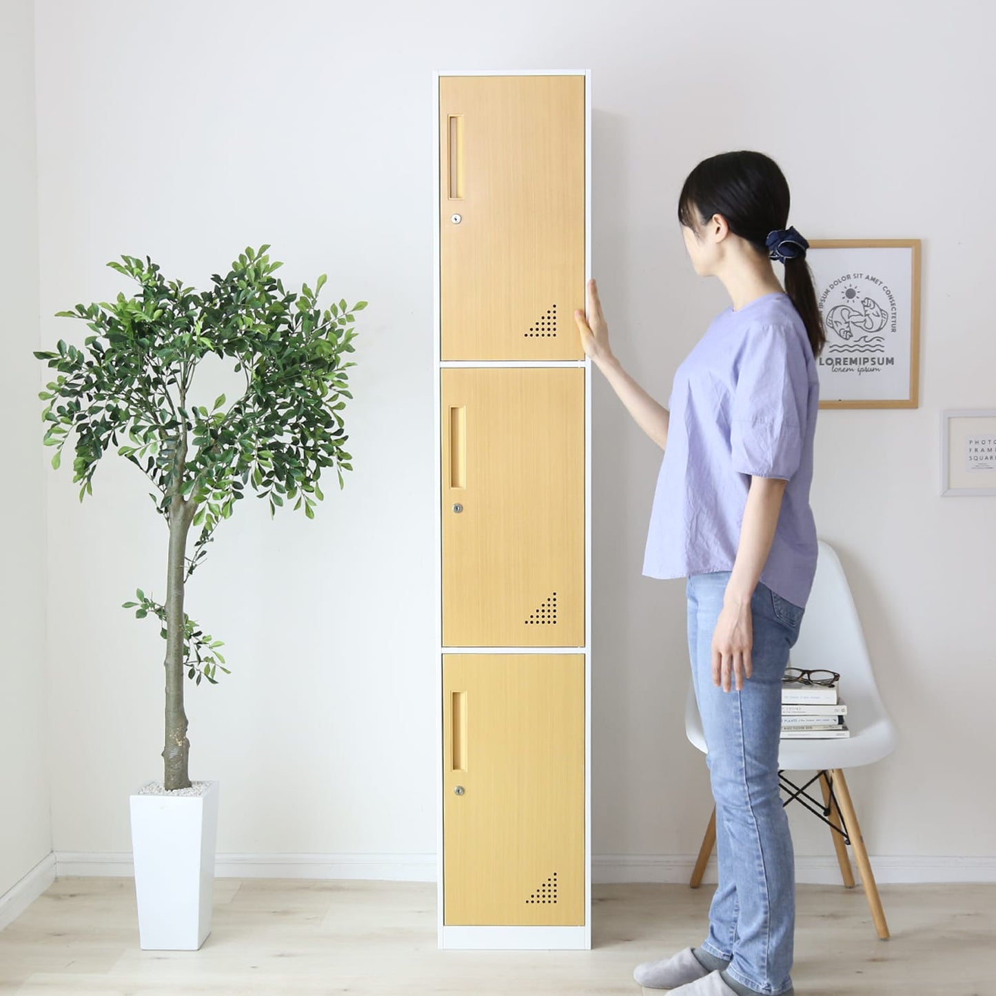 3人用ロッカー ミオ1列3扉