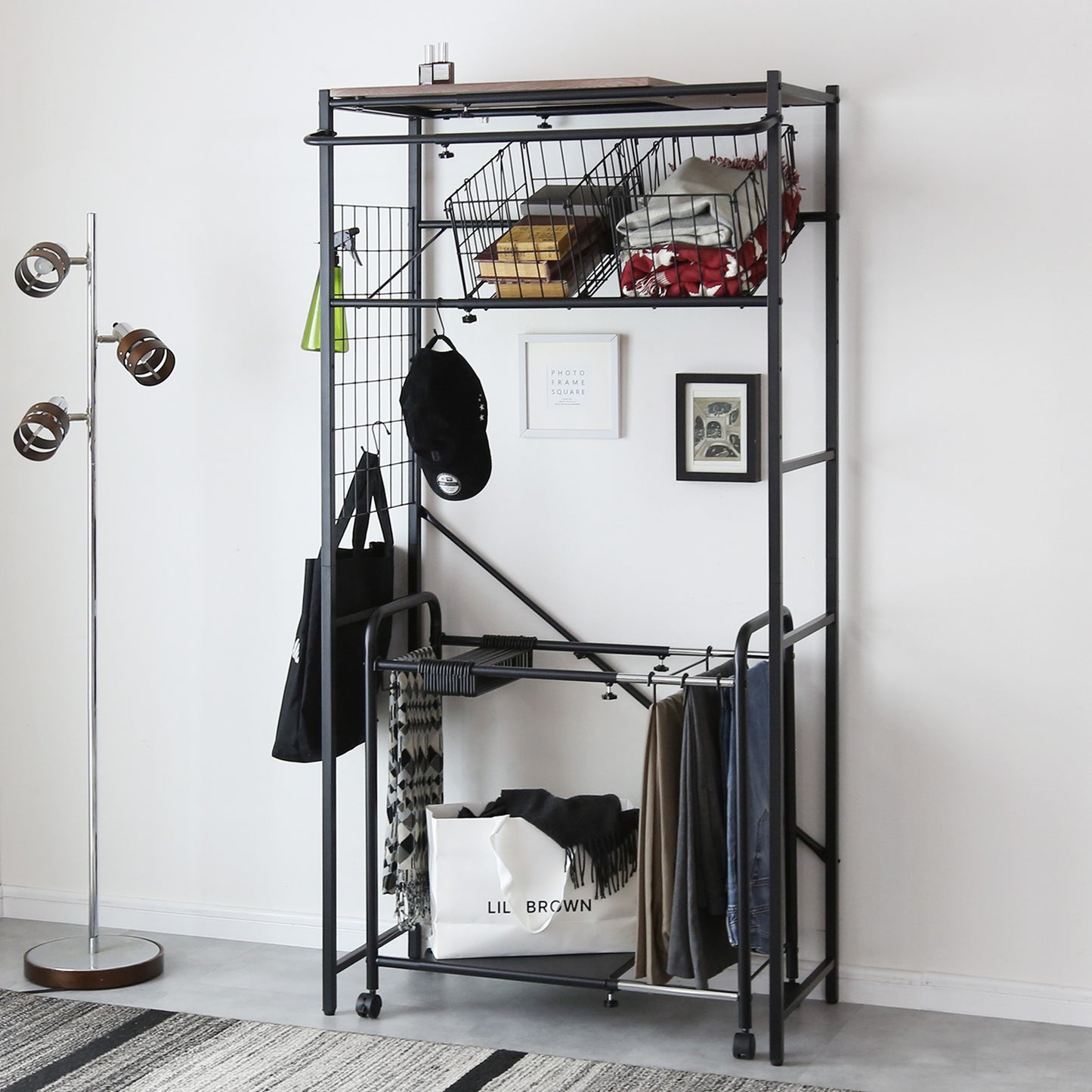 伸縮可能ランドリーラック ミラナ