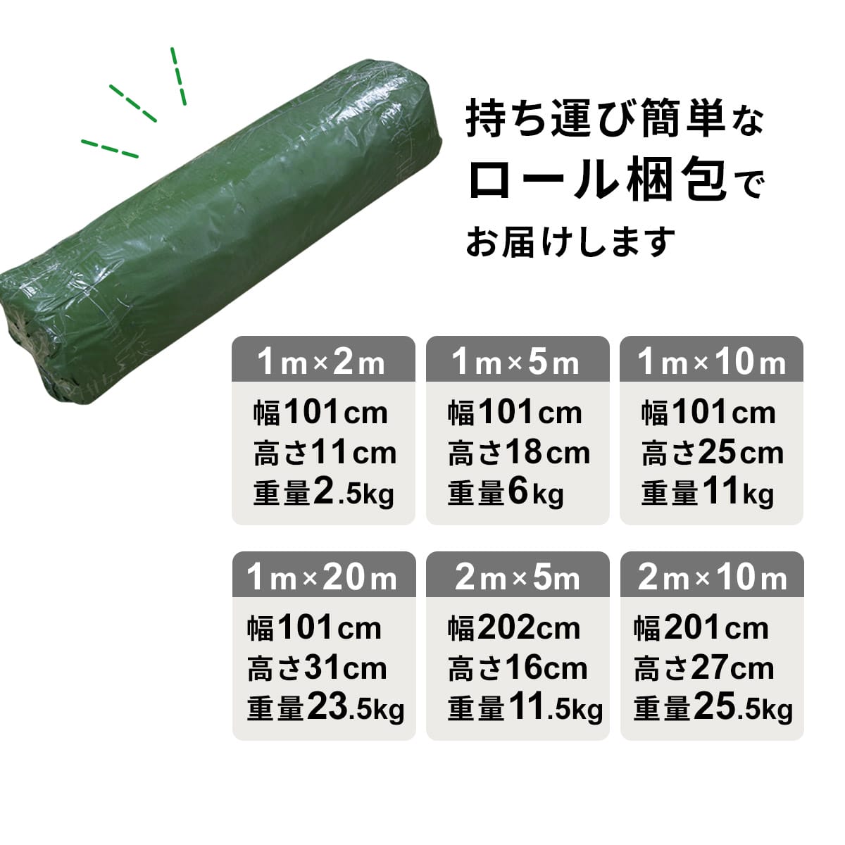 防草シート一体型人工芝 【芝丈20mm】