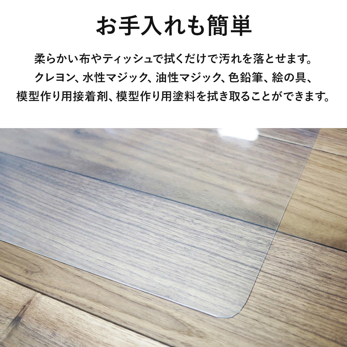 汚れが落ちる透明シート58×90cm