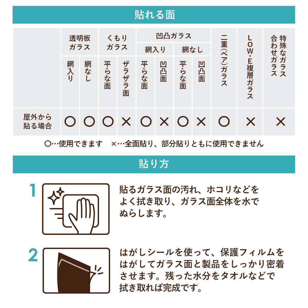 【92×180cm】貼る日除けシート