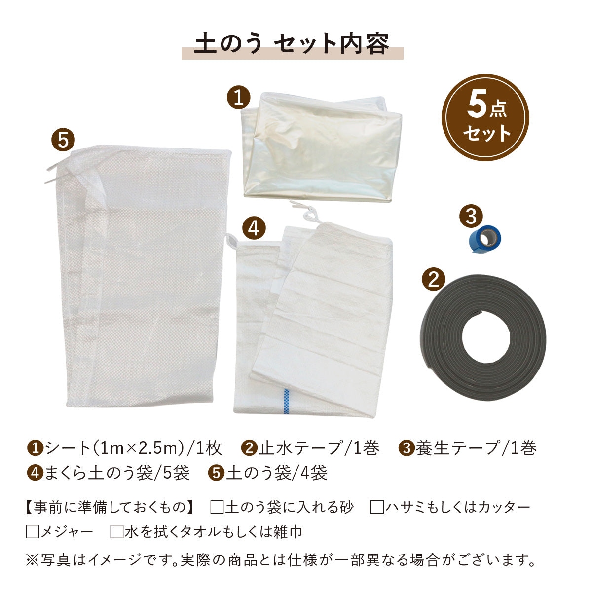 水害対策 止水シート 土のうタイプ