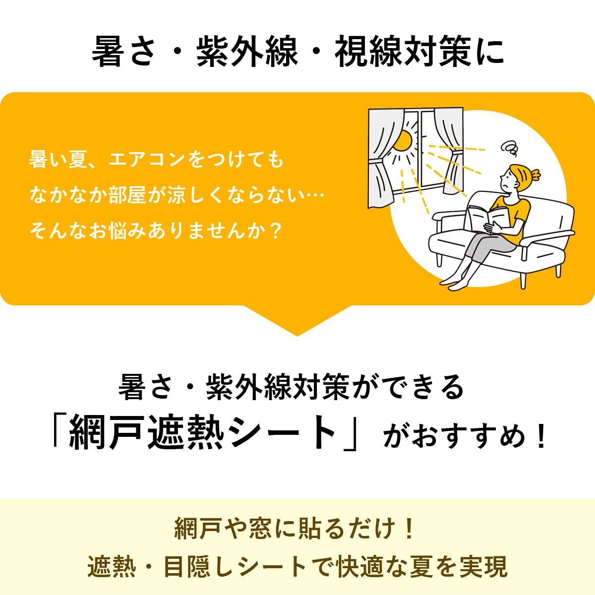 網戸遮熱シート【94×200㎝】2枚セット