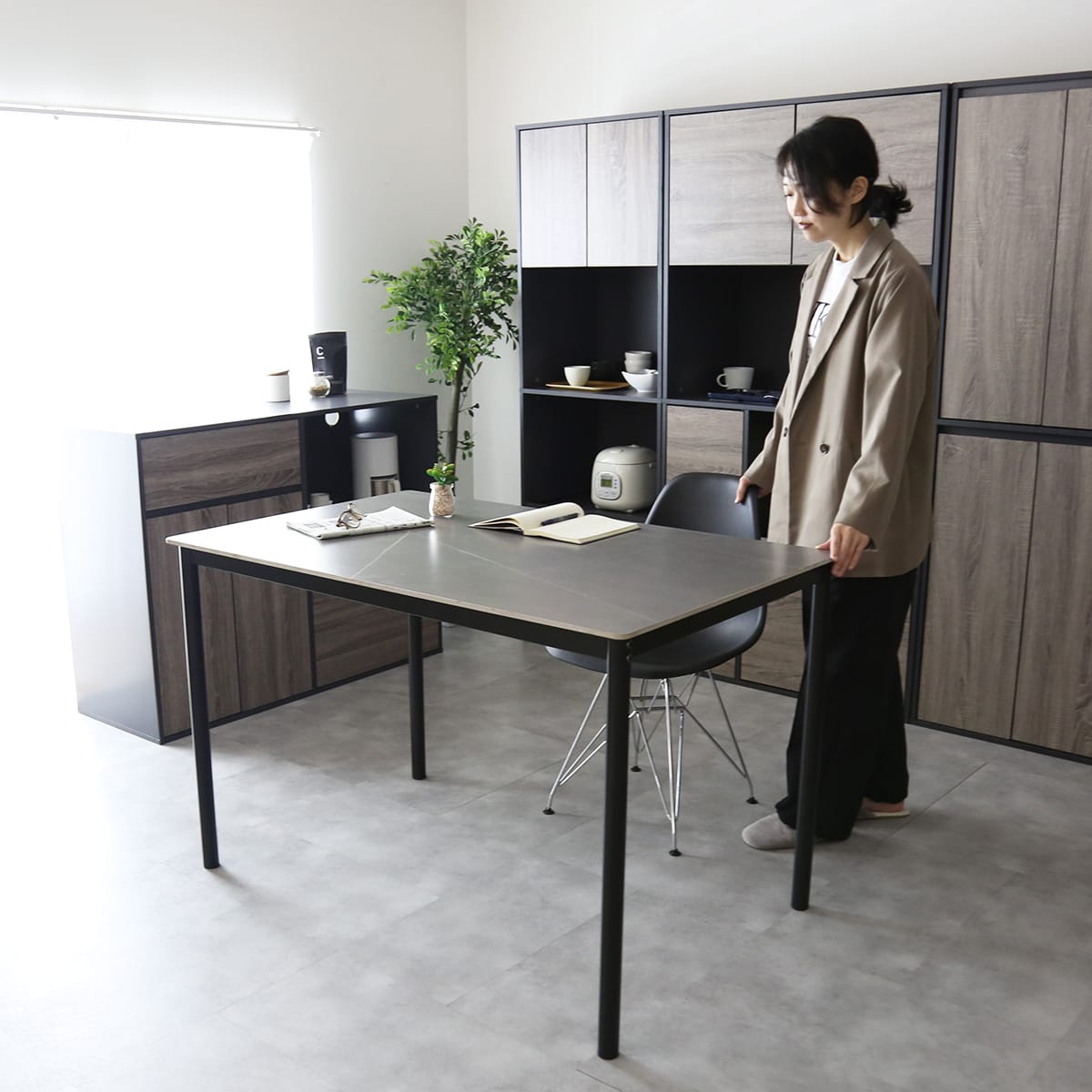 ダイニングテーブル ガウェイン75㎝/120㎝