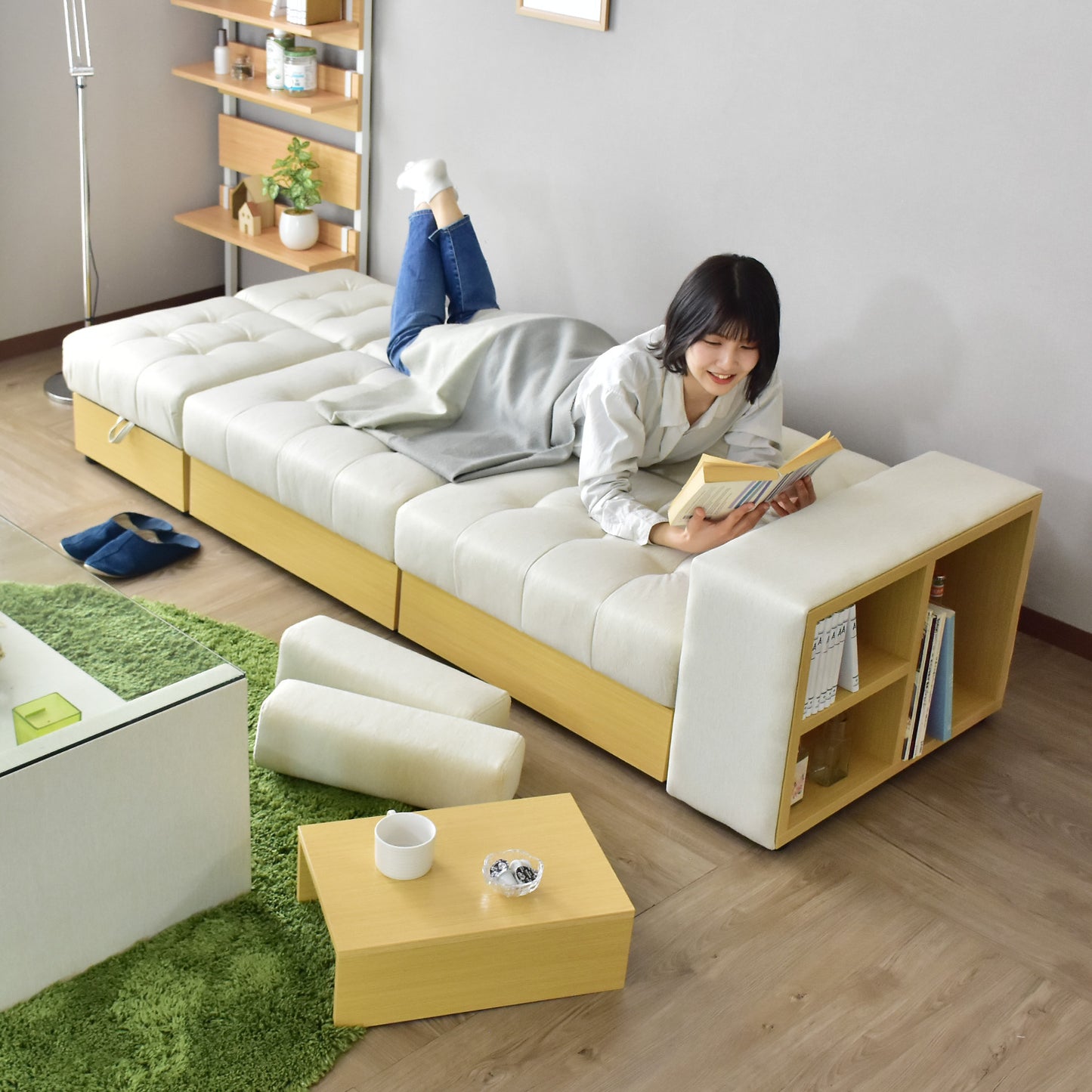 収納付き ソファーベッド 2人用ソファ シングルサイズ | サンパ