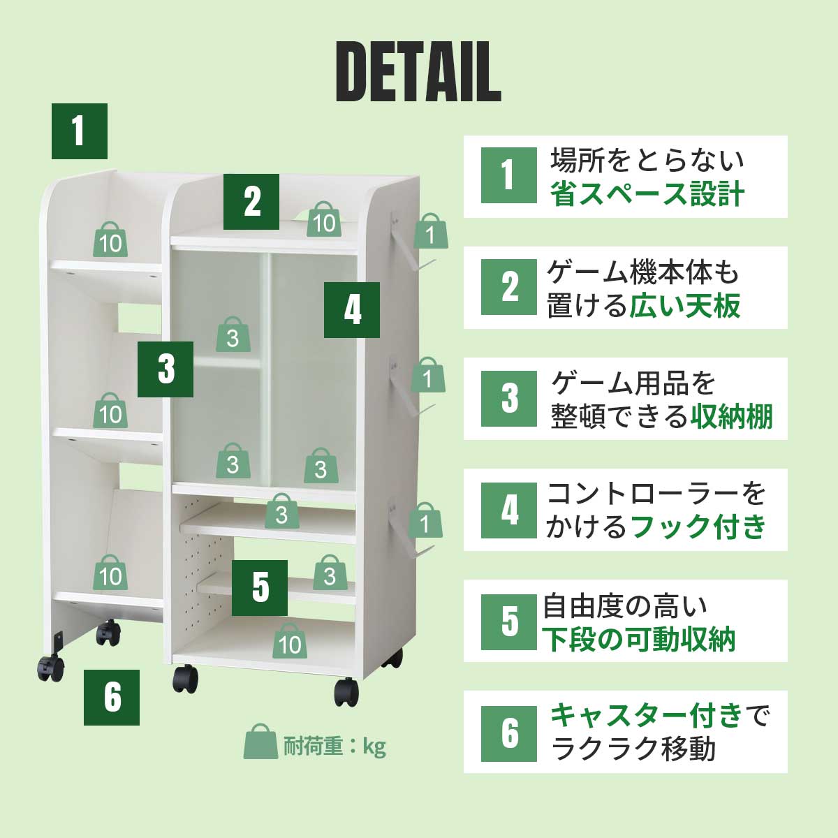 ゲーム機収納【幅60㎝】 キラリ60㎝