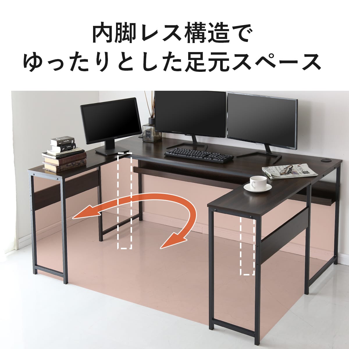 コの字型デスク レプト
