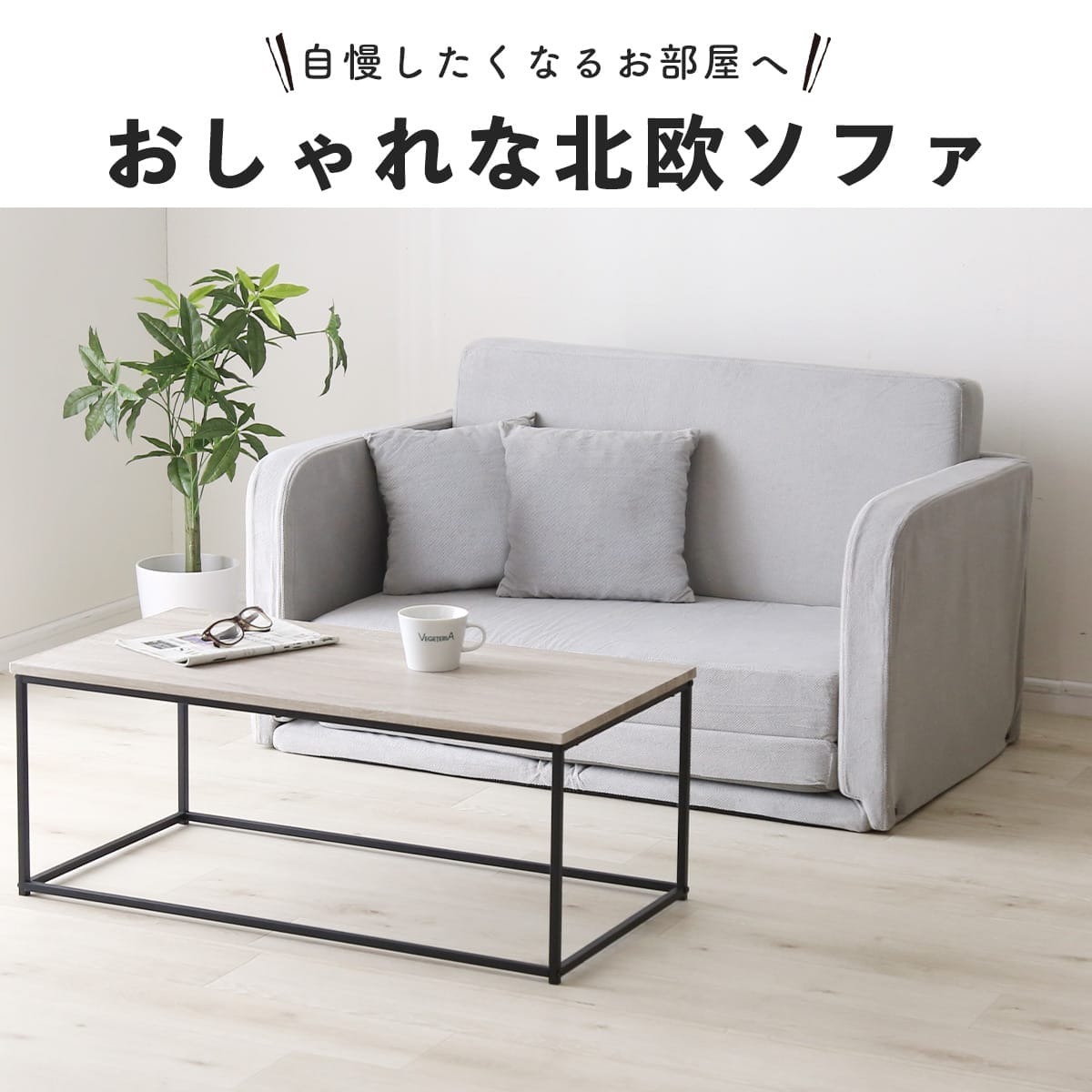 【2人掛け】ソファーベッド リーヴル