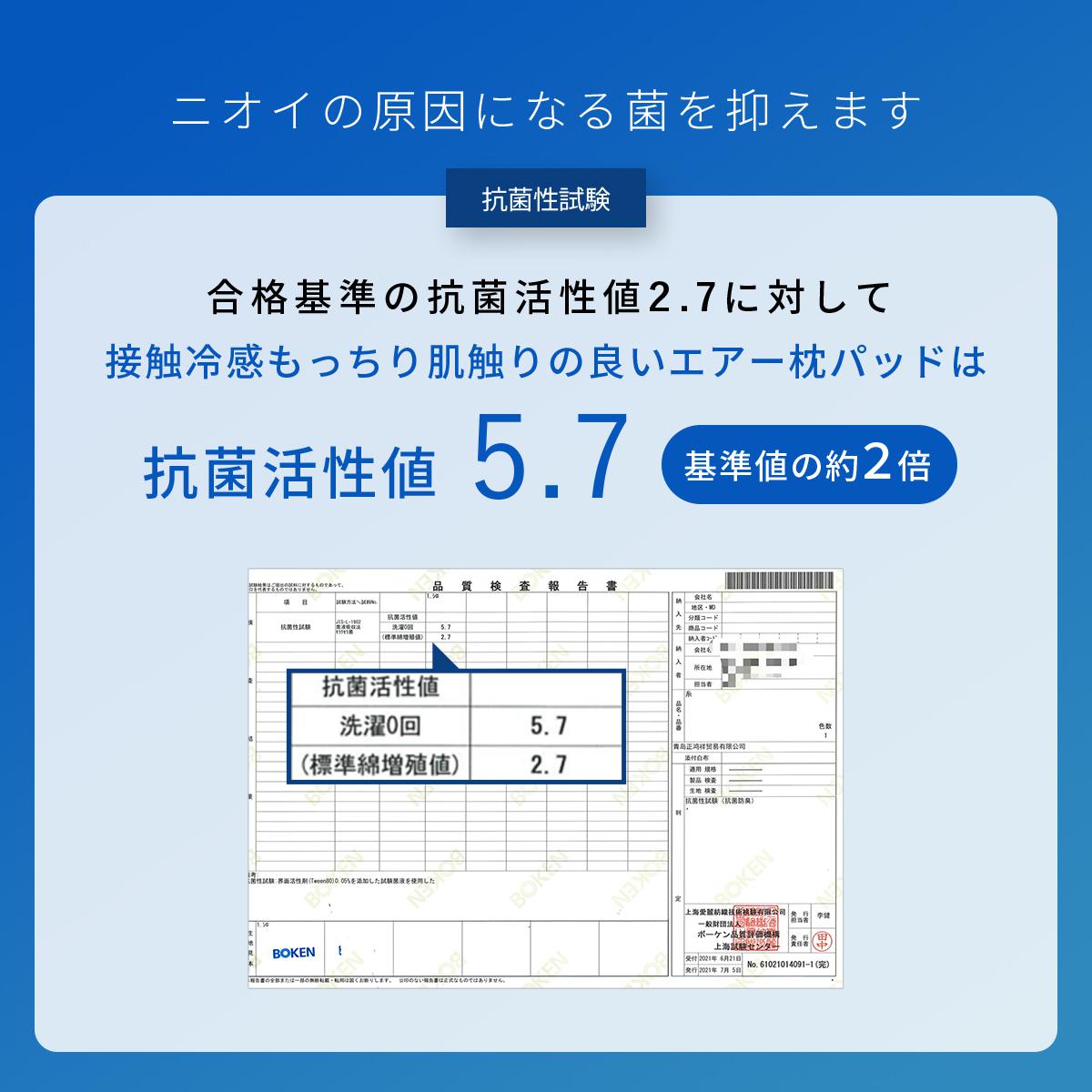 接触冷感エアー枕パッド【2枚組】