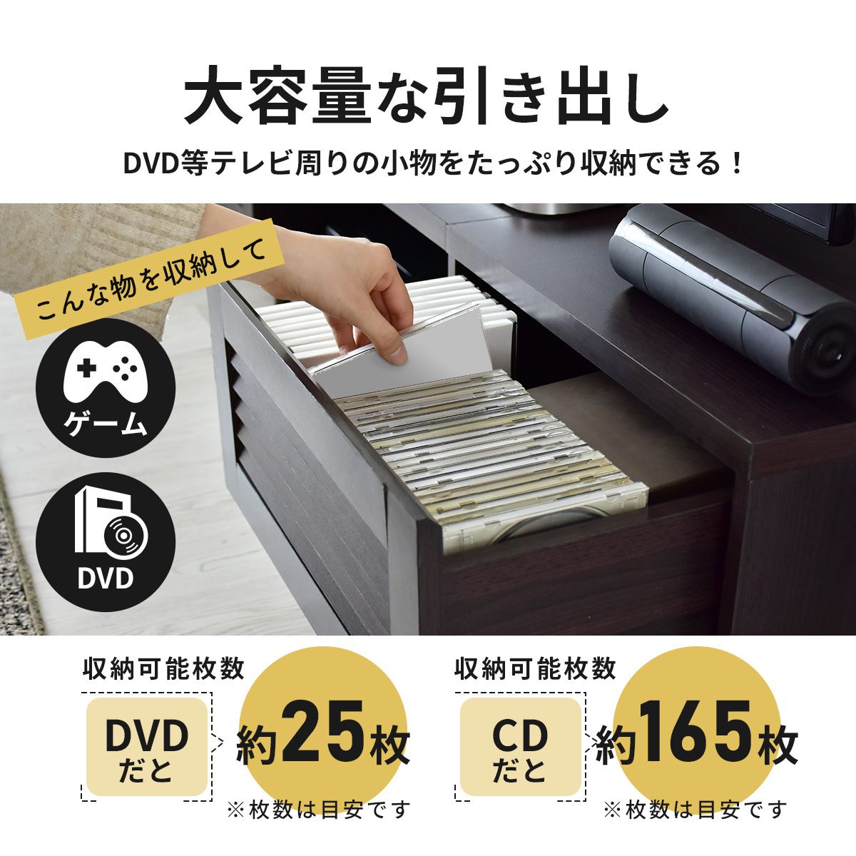 【幅150】 テレビ台 テレビボード 収納付き 50型対応 モールド 150