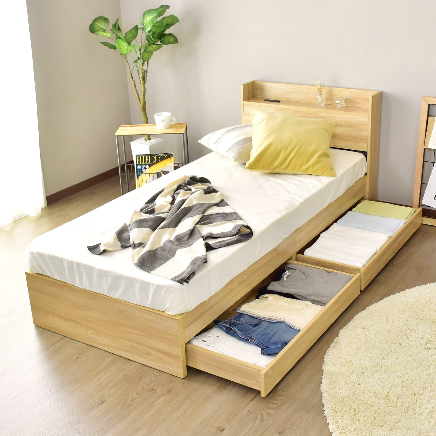 セミシングル ベッドフレーム ファンシー SS