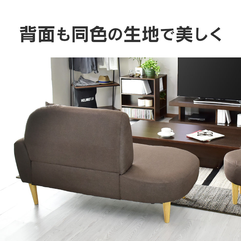 ソファー カウチ 2人用ソファ ローソファ 丸い 円形 スツール クッション付き ロータイプ可 オリヴィエ