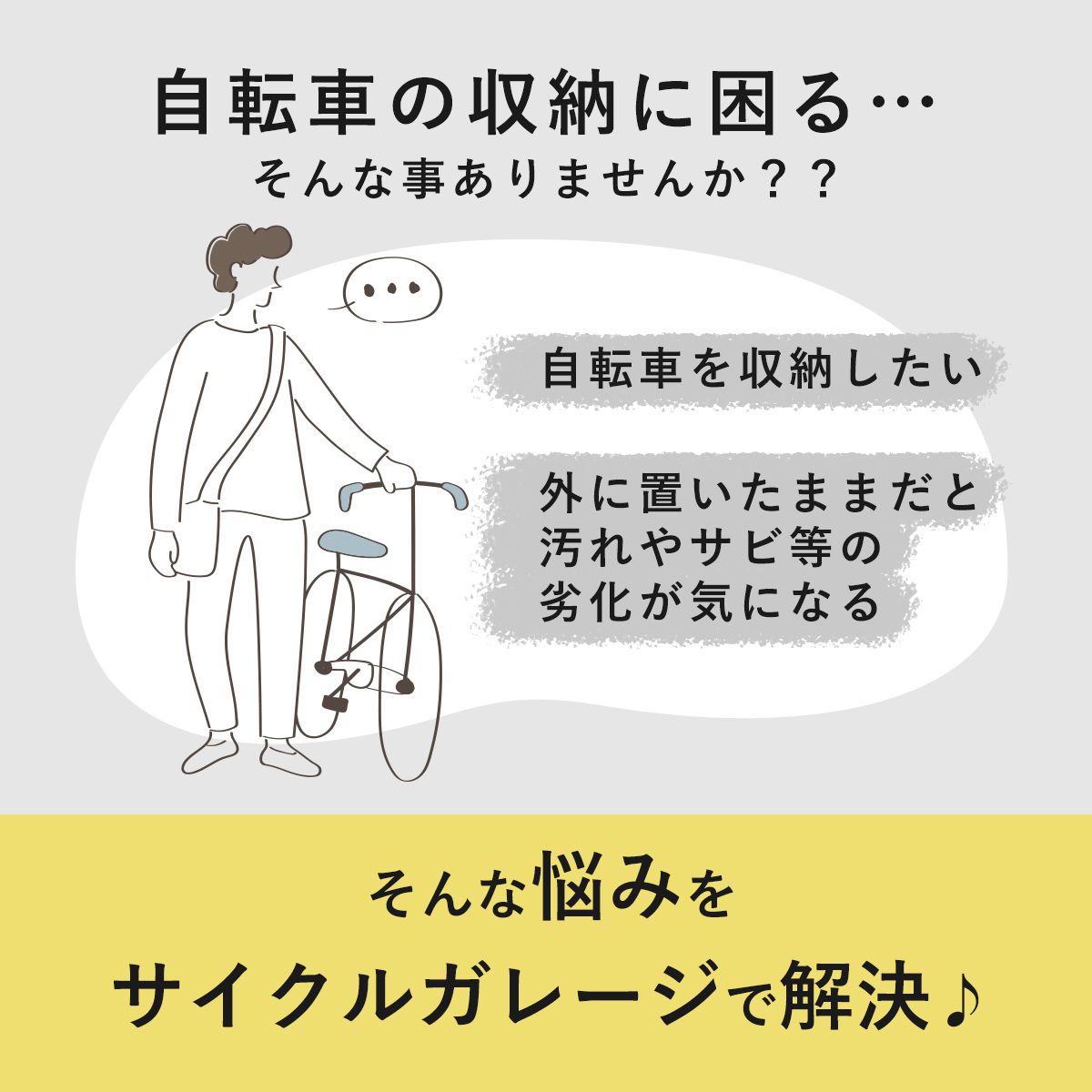 【奥行133】 サイクルガレージ パトリス130