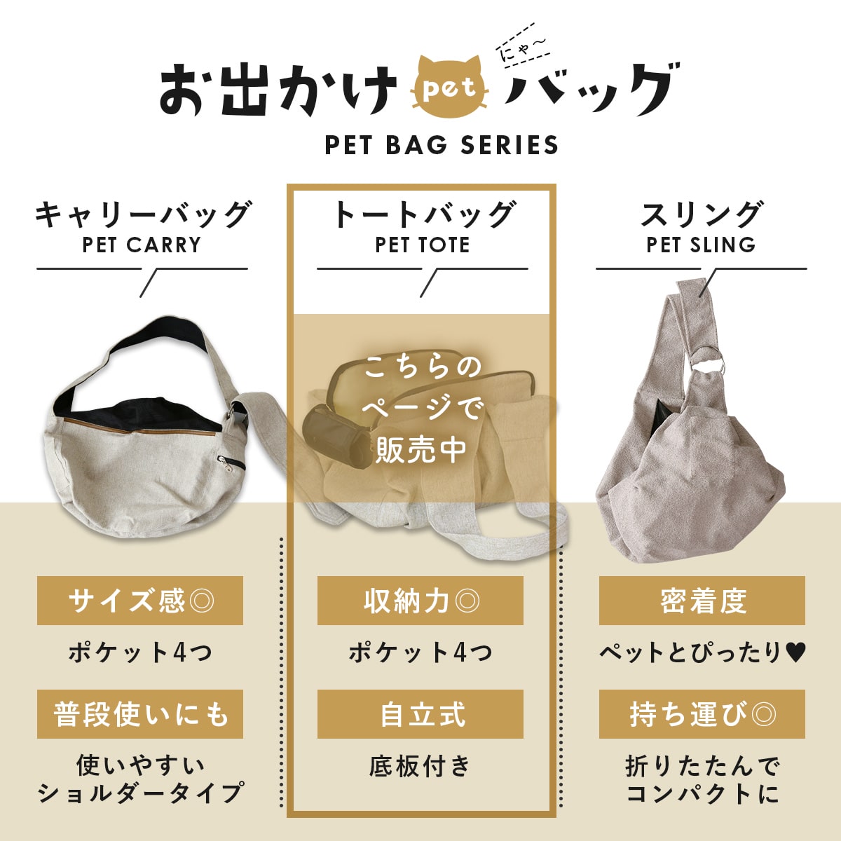 ペット用トートバッグ ペペトート