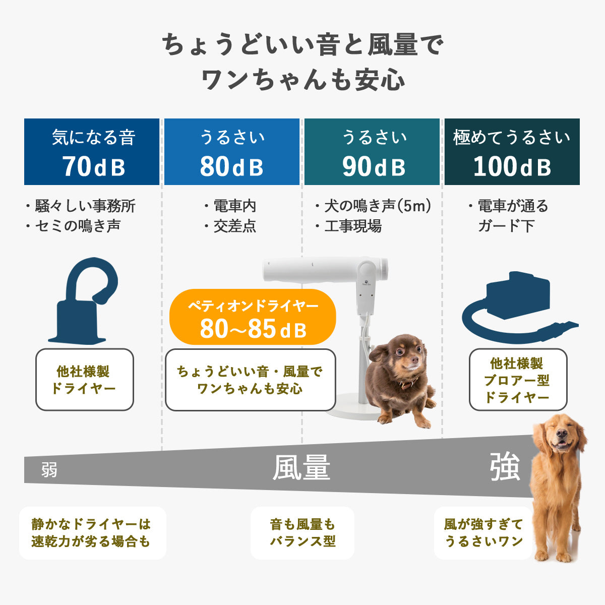 スタンド式ペット用ドライヤー (マイナスイオン/高さ・角度調整可能)