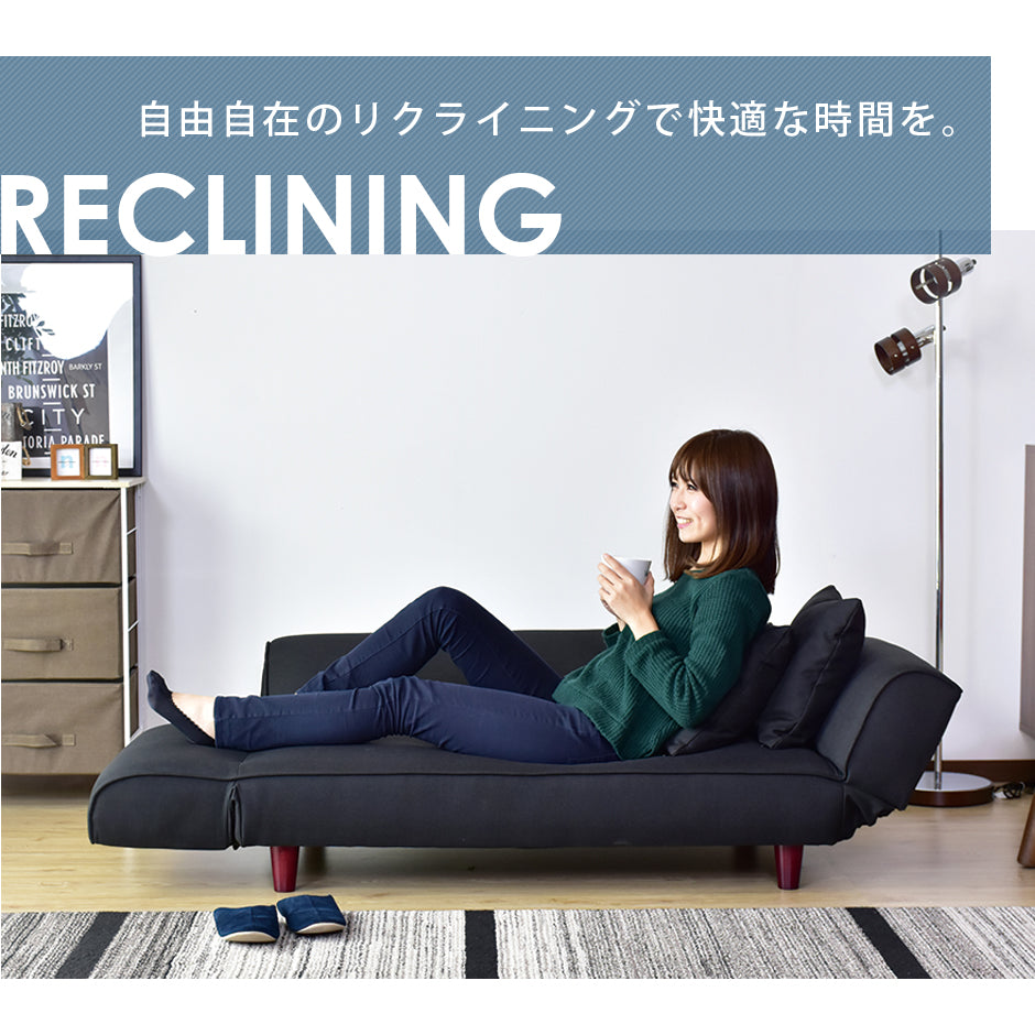 ソファーベッド ソファ 2人用ソファ 2人掛け リクライニング ひじ掛け 幅148cm デランナ 2P