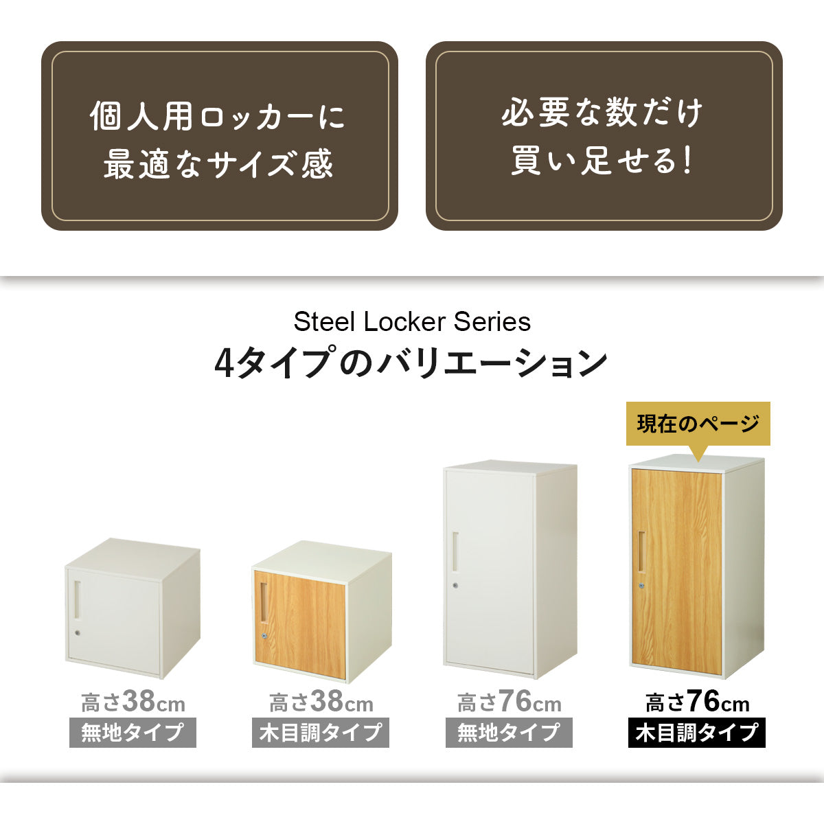 木目調スチールロッカー シュライハイ
