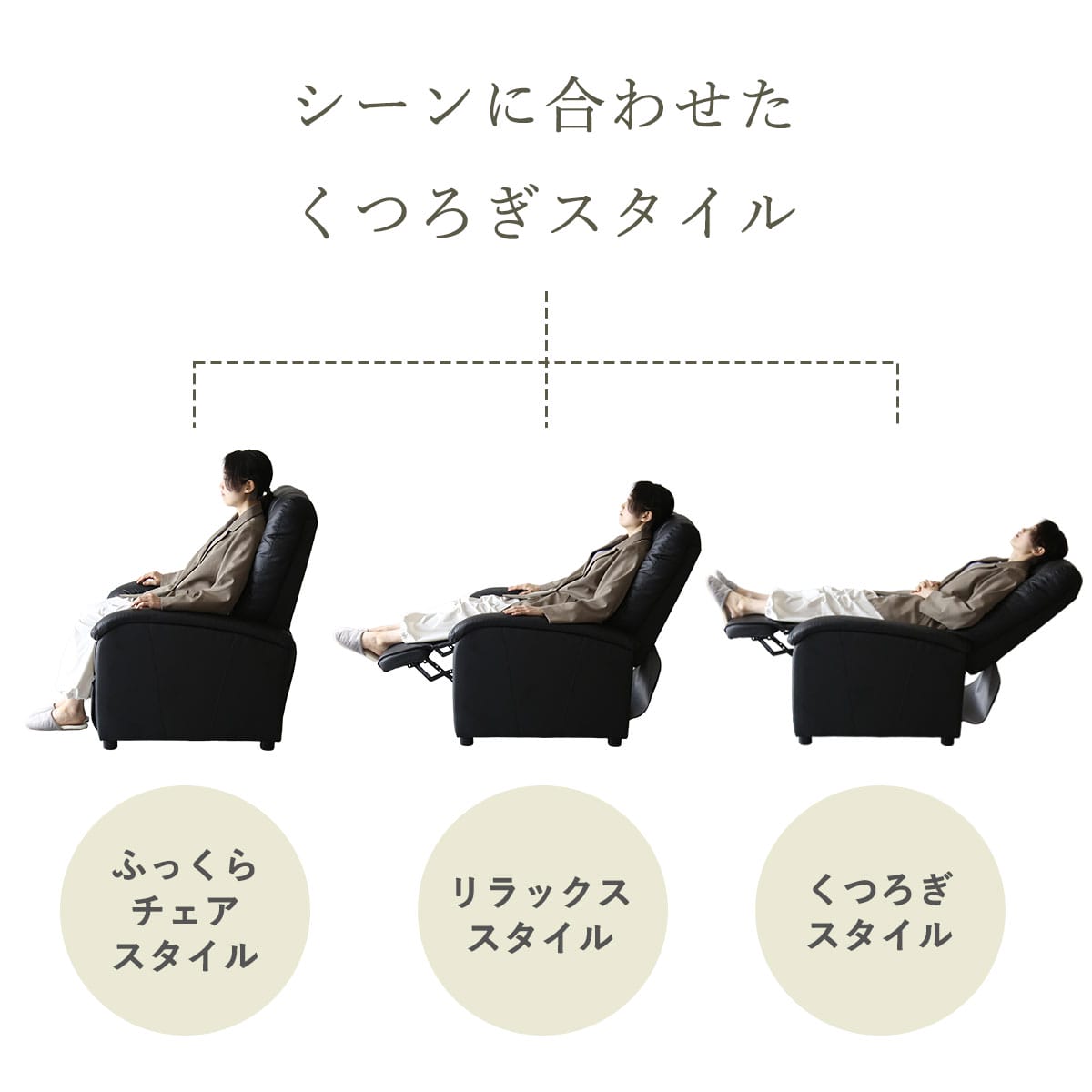 1人掛けリクライニングチェア シャロン