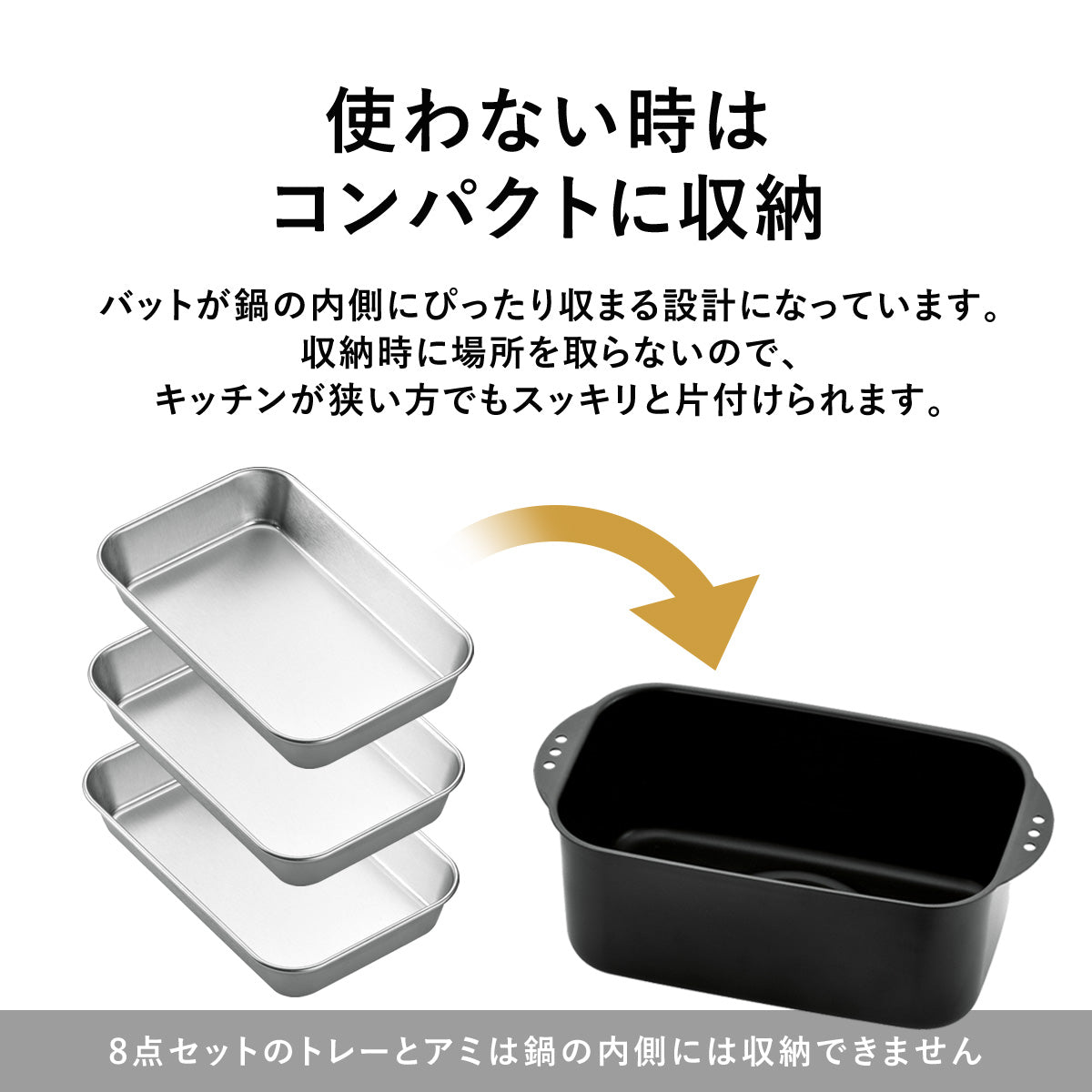 角型てんぷら鍋 ミニミニ天ぷら角型8点セット【日本製/燕三条】