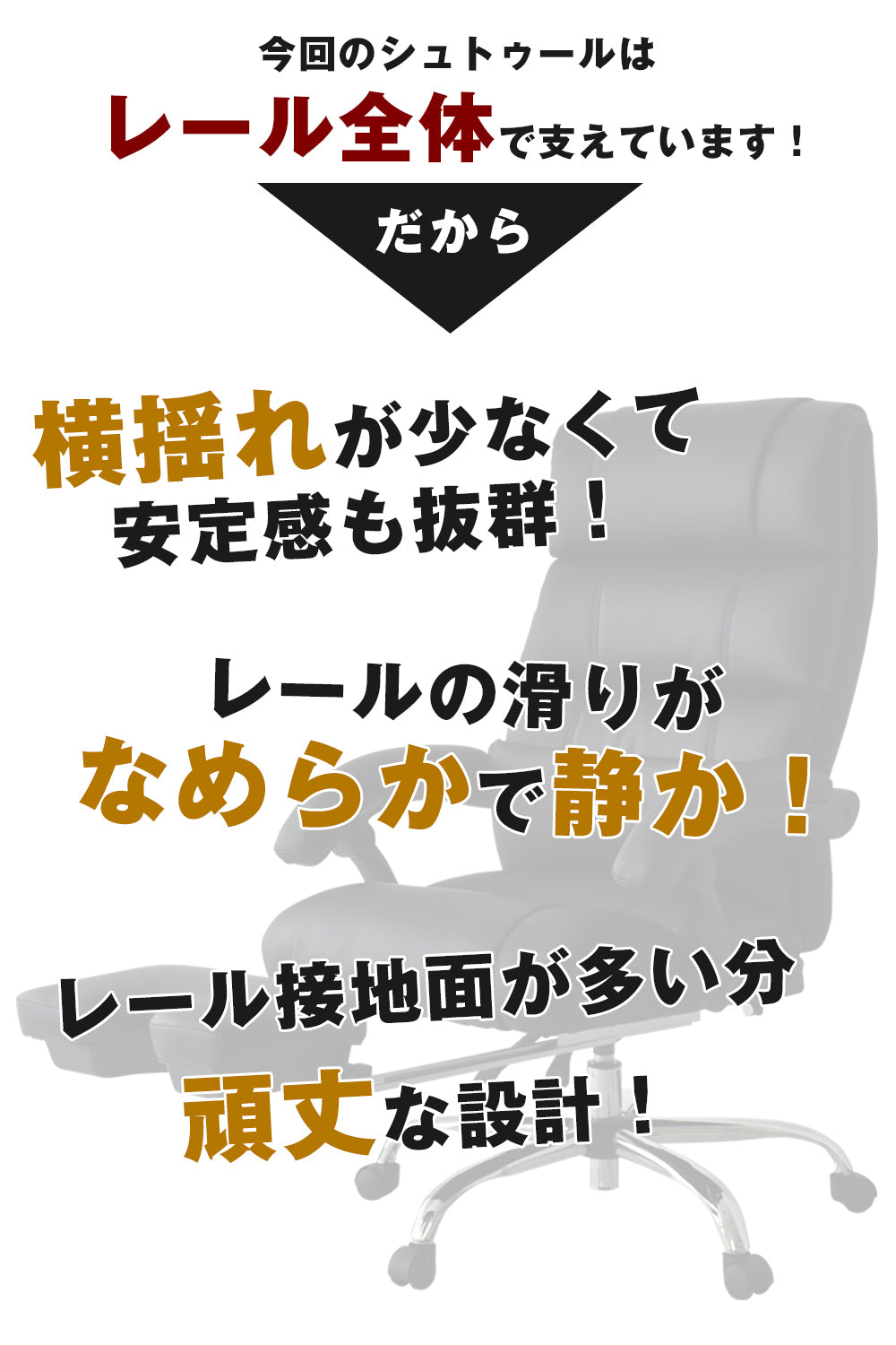 オフィスチェア パソコンチェア レザー 合皮 格納式オットマン シュトゥール