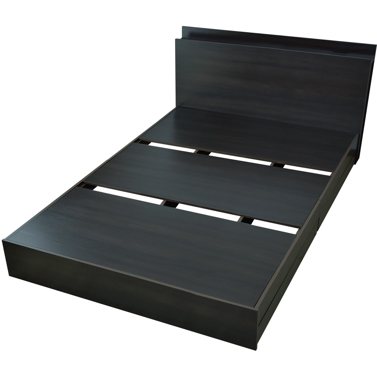 ダブルベッド ベッドフレーム 収納付き 照明付き アリビオ D