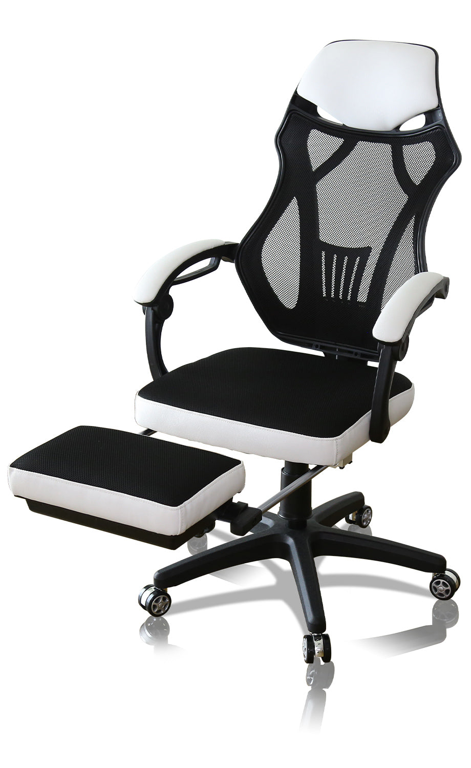 オフィスチェア パソコンチェア イス メッシュ フットレスト付き クロセット