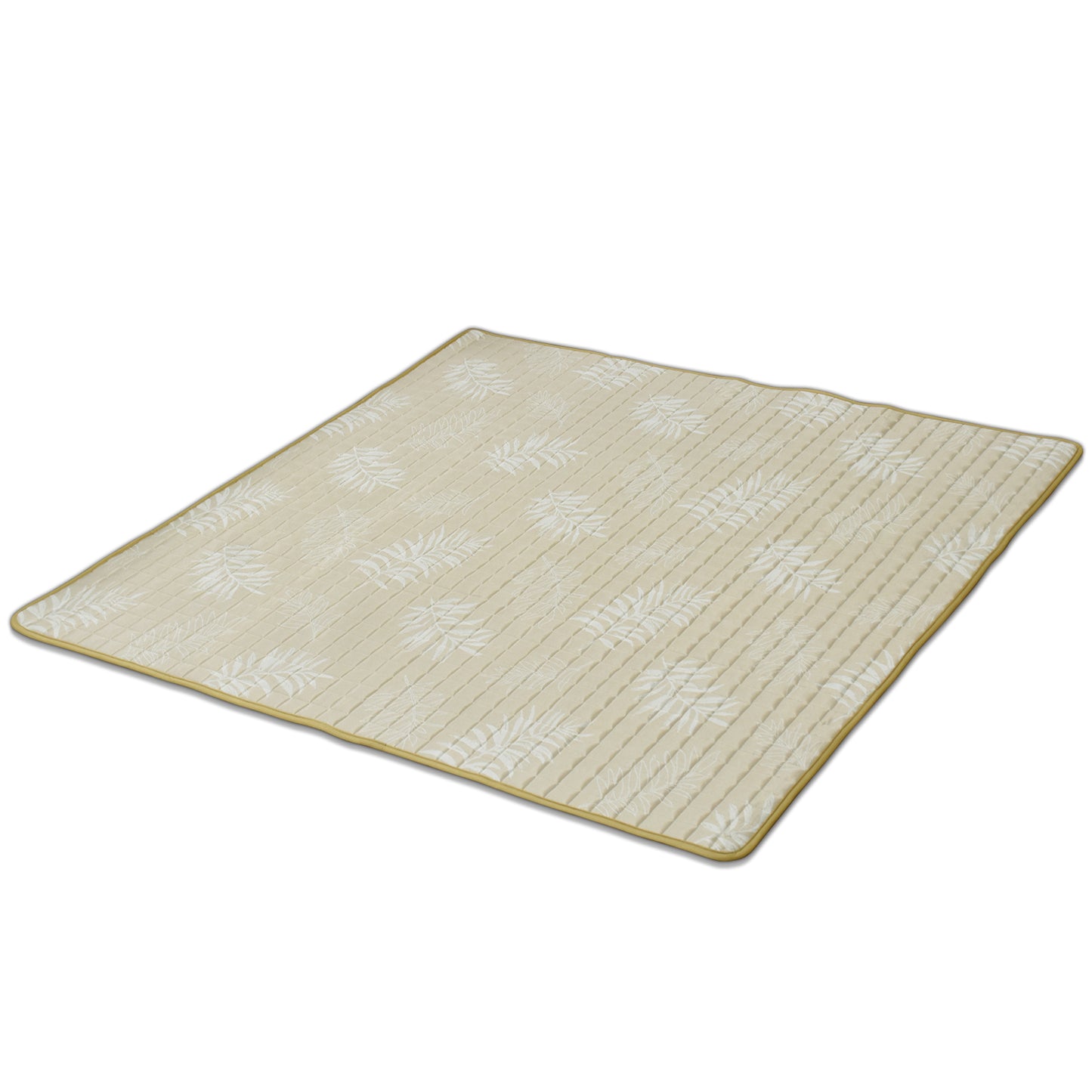 ジャガード調 抗菌・防臭加工 キルトラグ 185×185cm