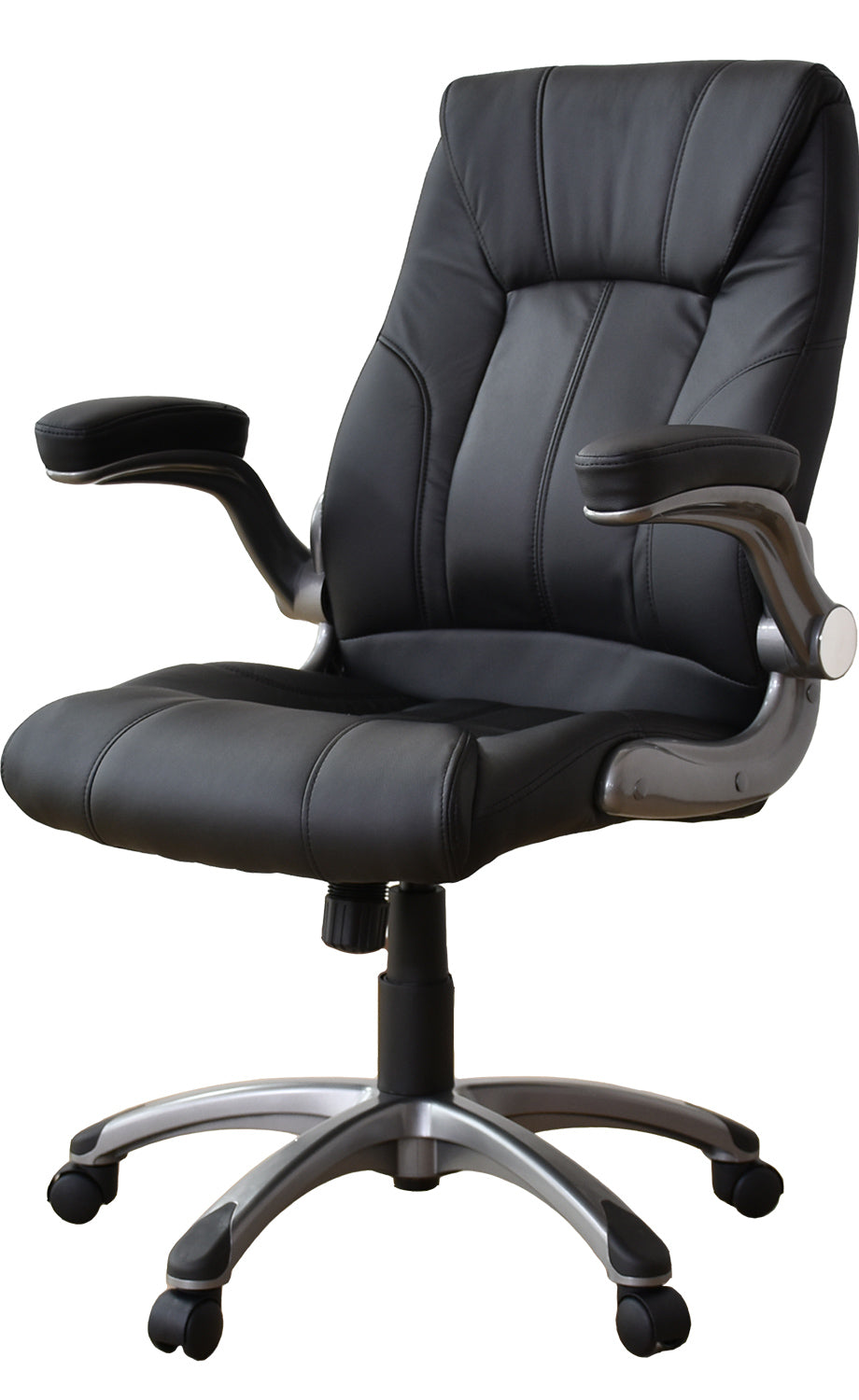 オフィスチェア パソコンチェア レザー 合皮 肘掛け跳ね上げ式 グランド