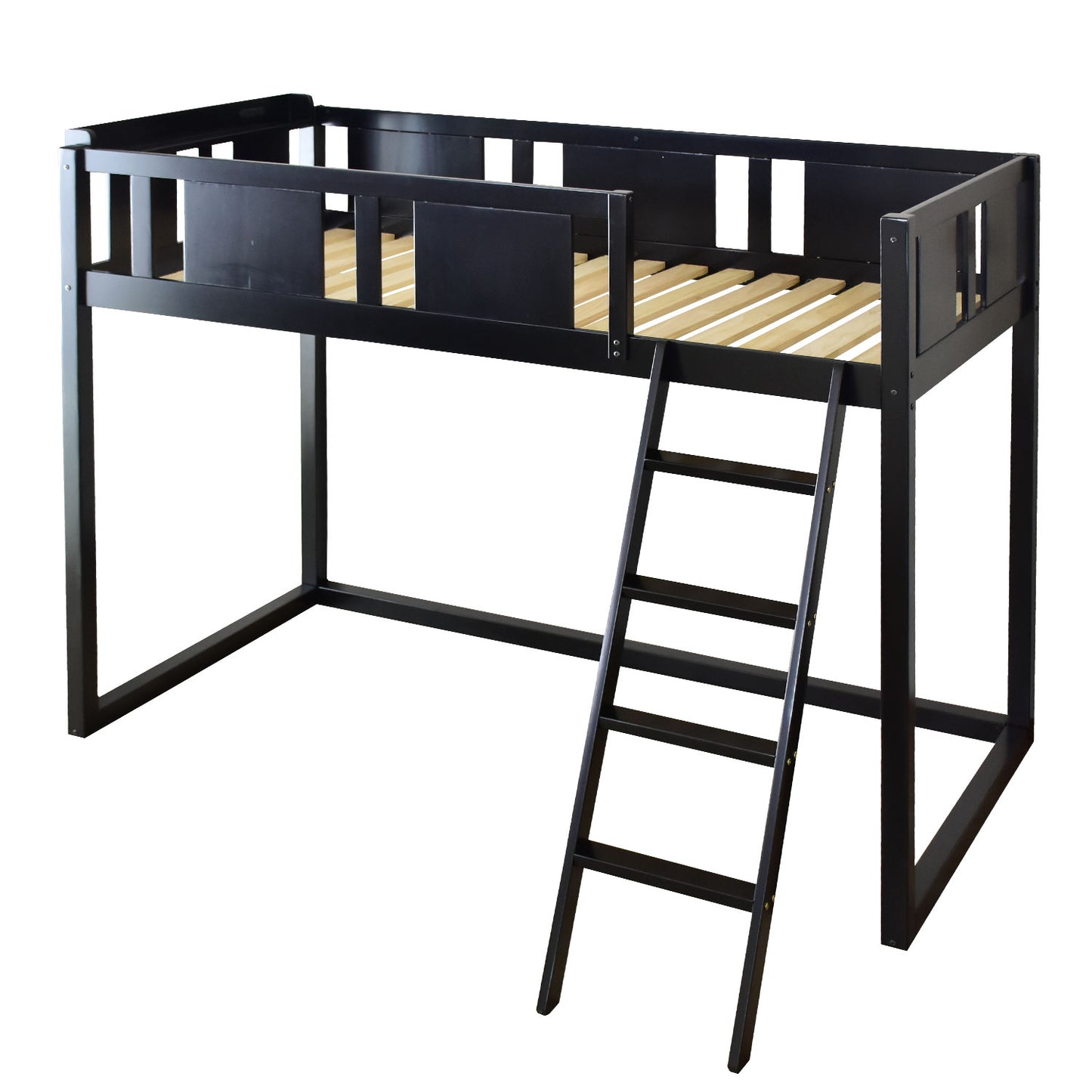 ロフトベッド システムベッド すのこ コンセント付き シングル ベッドフレーム ミル