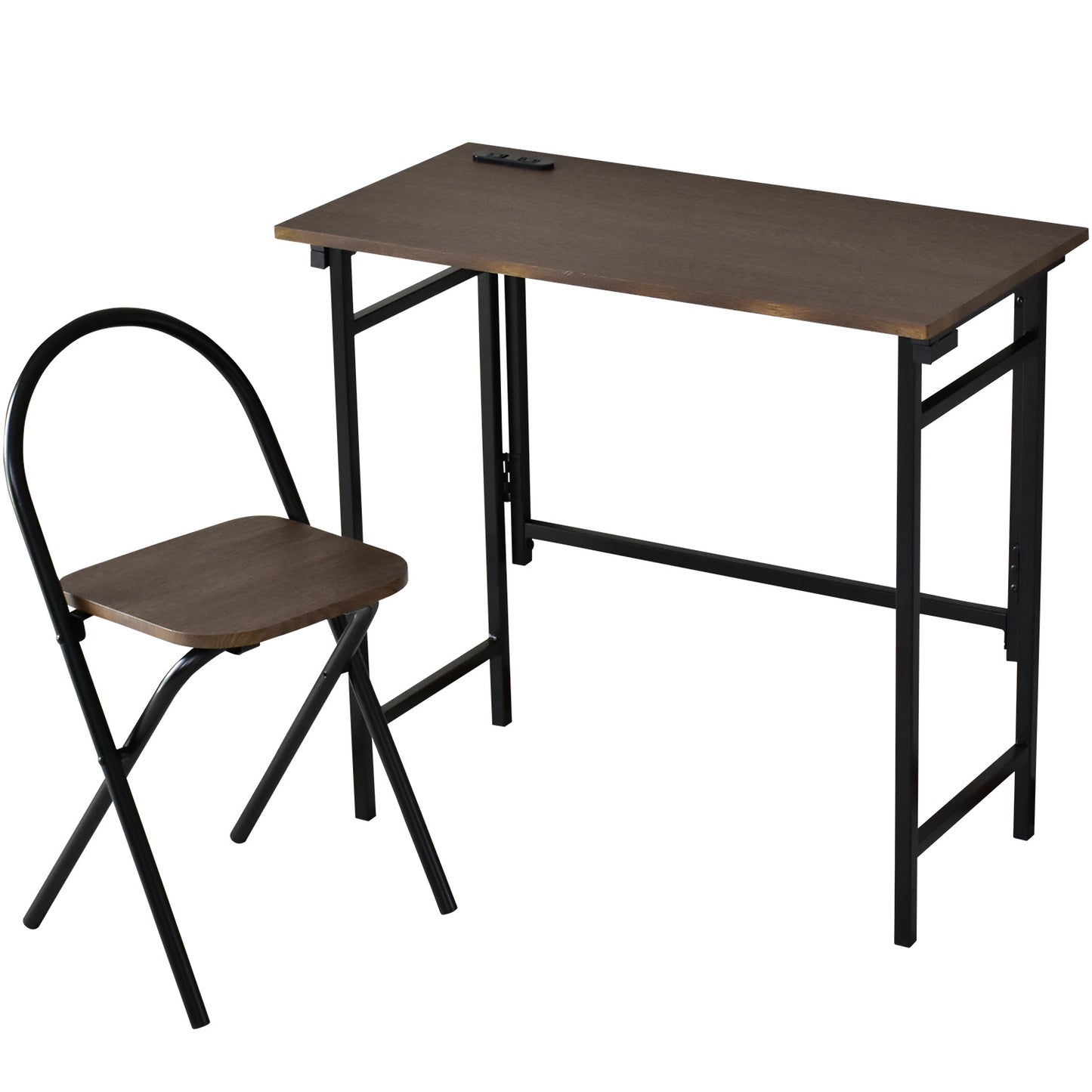 【幅80】折り畳みデスク&チェアセット ユノ