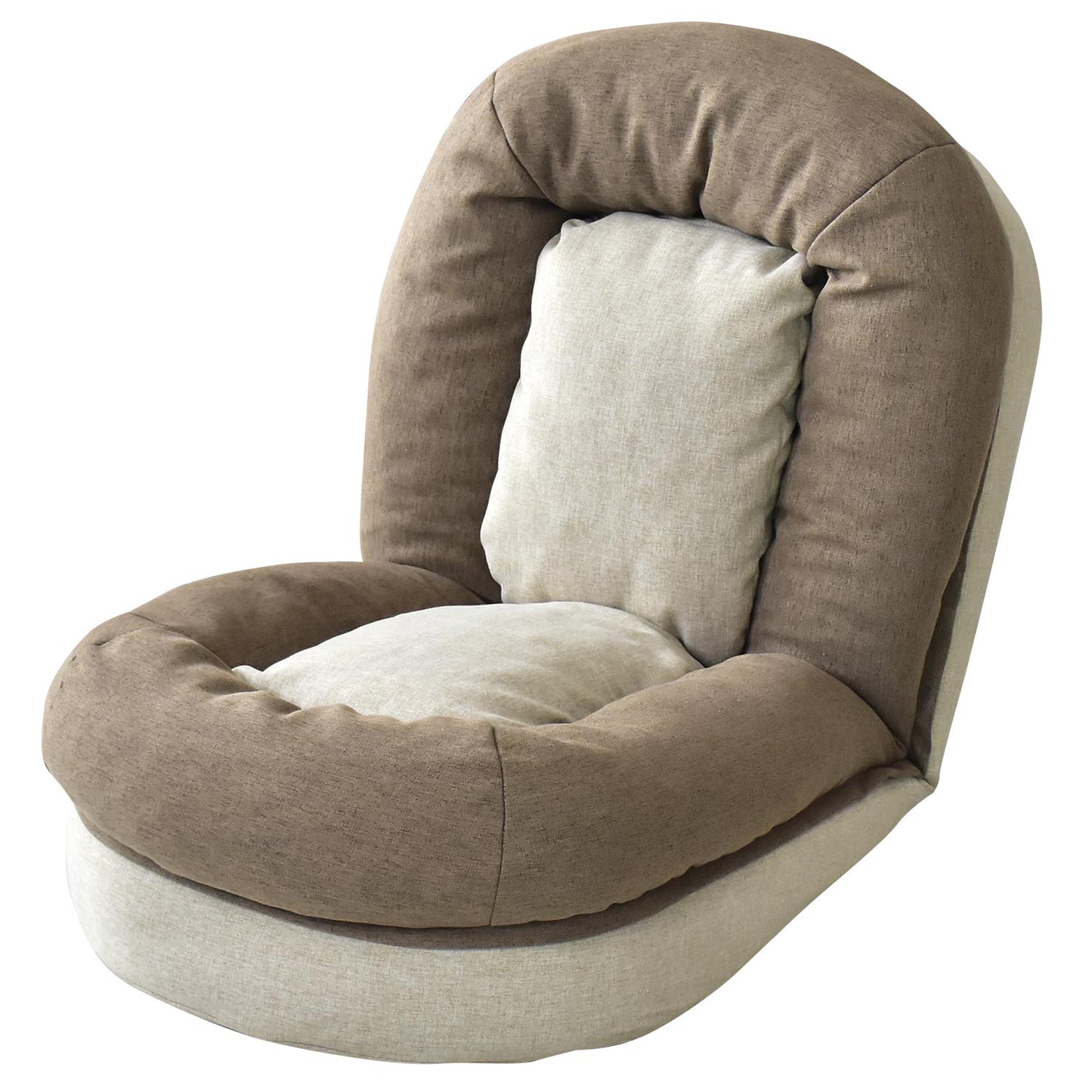 座椅子 リクライニング コンパクト 14段階 クッション取り外し可 ボリュームあり メリー