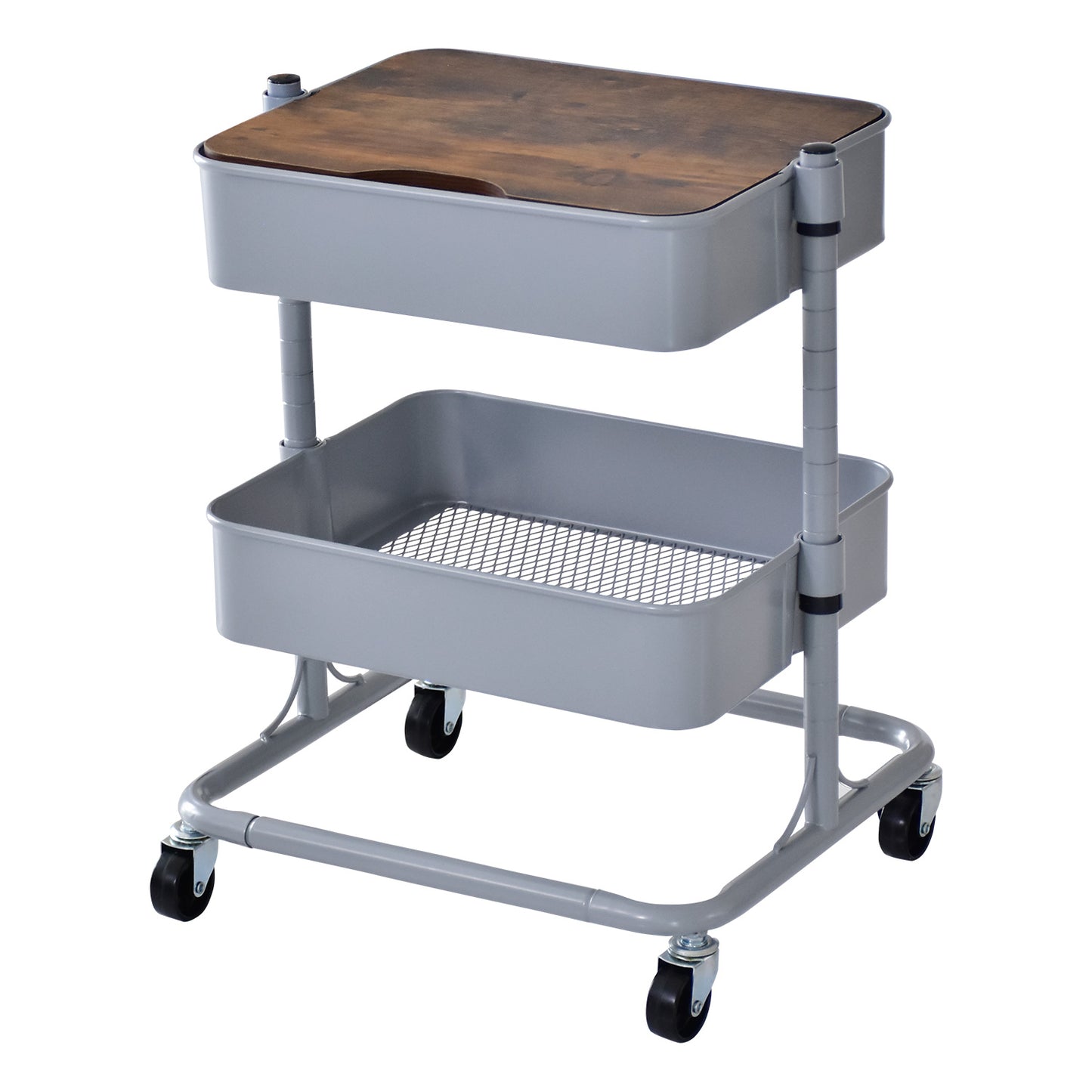 スチールワゴン ロップスチール2段蓋付き