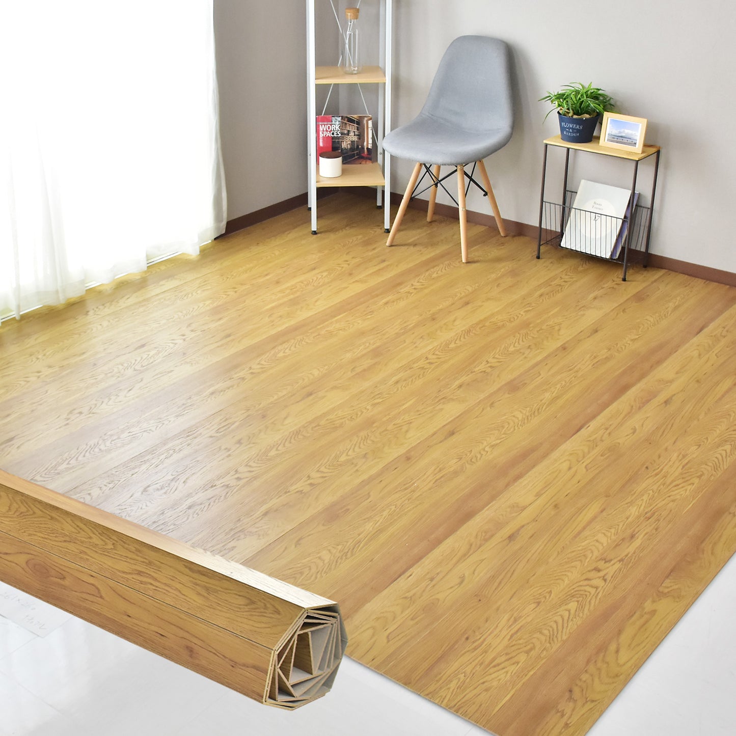 ウッドカーペット 6畳用 江戸間6畳用 350x260cm DIY フローリング ソルベ