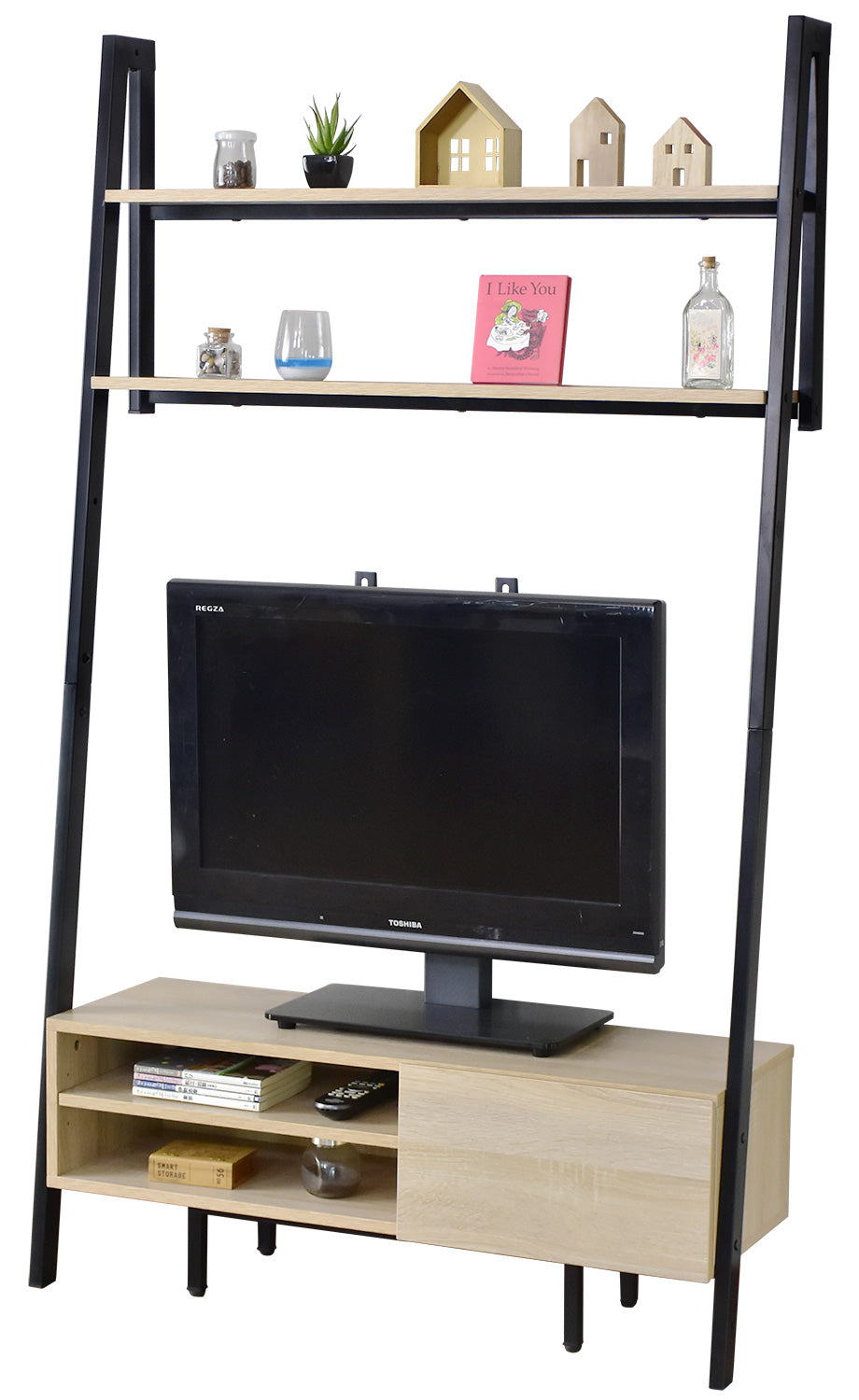 【幅95】 テレビ台 テレビボード 収納付き アイアンフレーム マーク 95