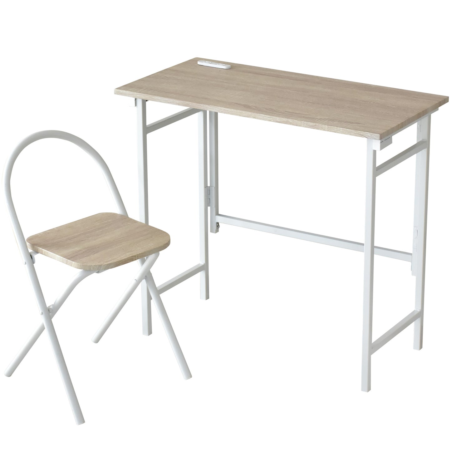 【幅80】折り畳みデスク&チェアセット ユノ