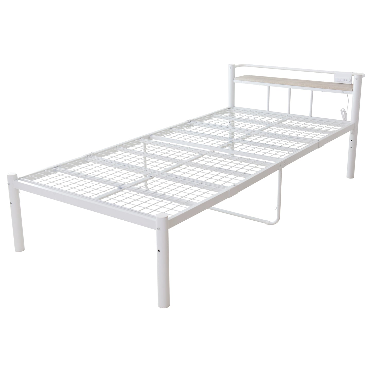 ベッド シングル フレーム パイプベッド コンパクト 一人暮らし 通気性 ブラック ホワイト フロスS