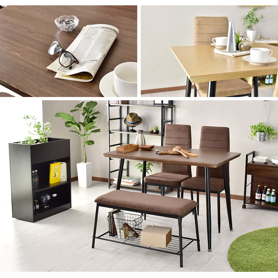 ダイニングテーブル 4人用 ダイニングテーブルセット 4点セット 110cm幅 ベンチタイプ ハイバックチェア アペティ4点セット