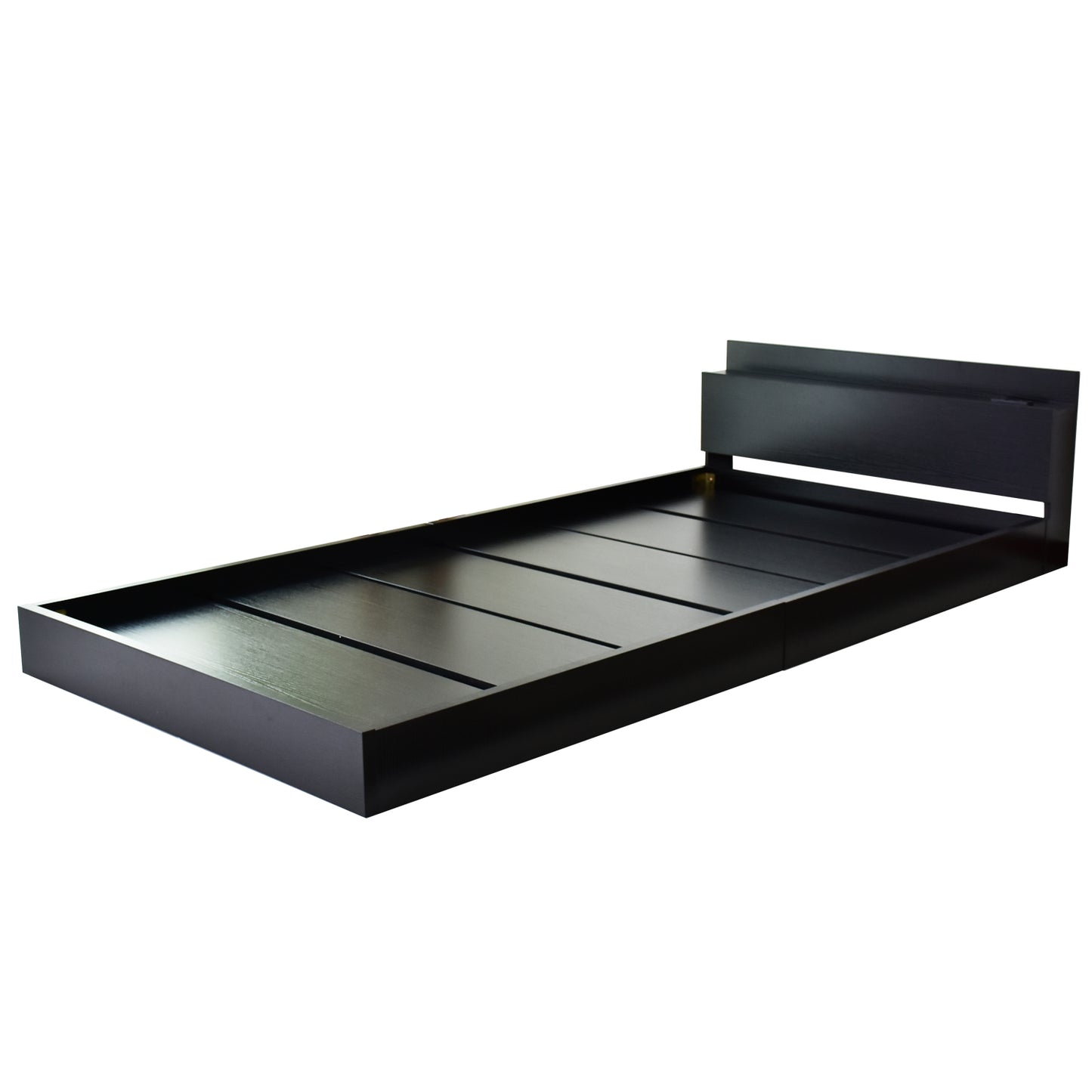 シングル ベッド ベッドフレーム ロータイプ 組立式 コンセント付 アトラス S