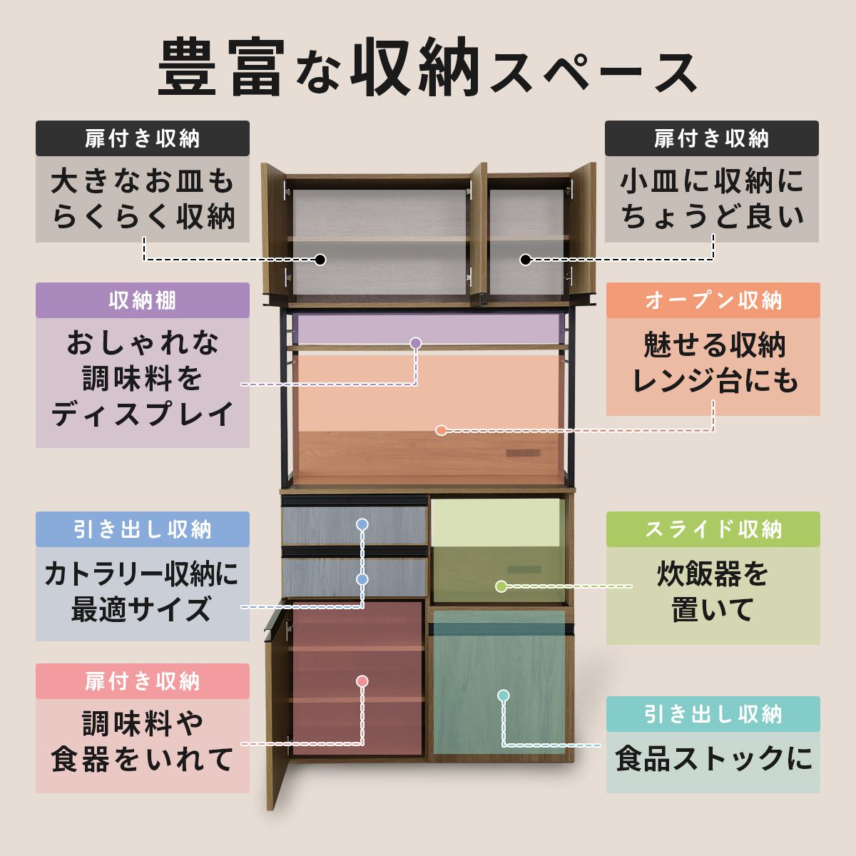 【幅90】キッチンボード チェルシー 90