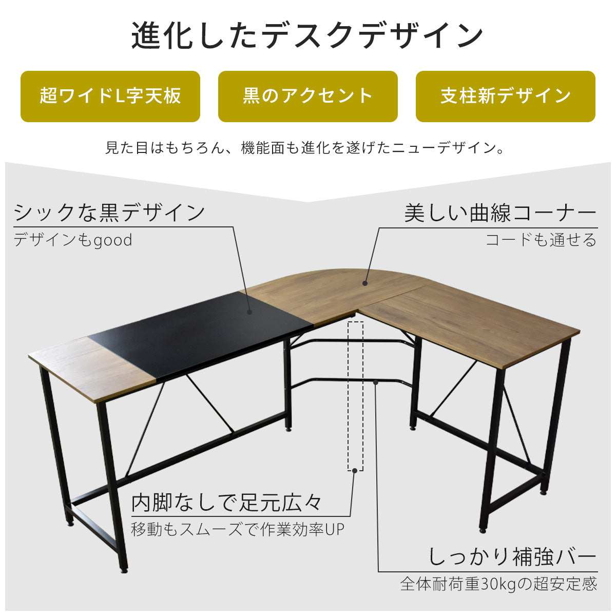 【幅168】コーナーデスク  キアラ