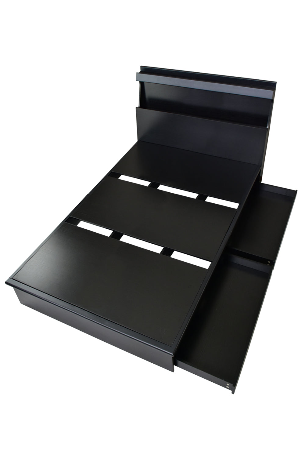 ダブルベッド LED照明付き ベッドフレーム シャトー D