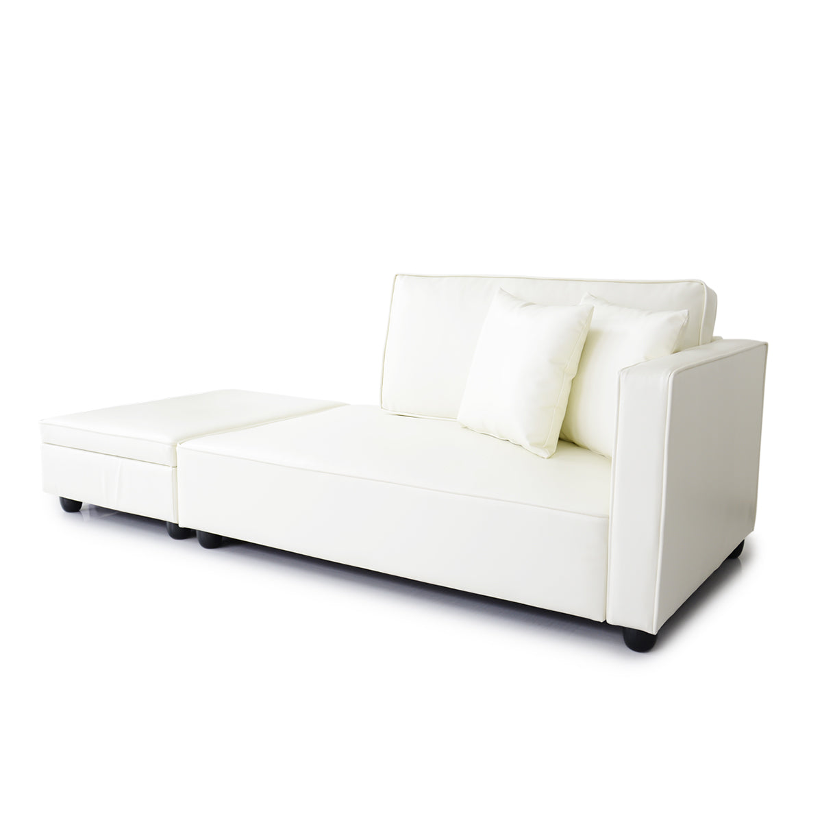 ソファー 2人掛け カウチ ローソファー 収納 オットマン スツール レザー調 sofa ソファ ダイナ