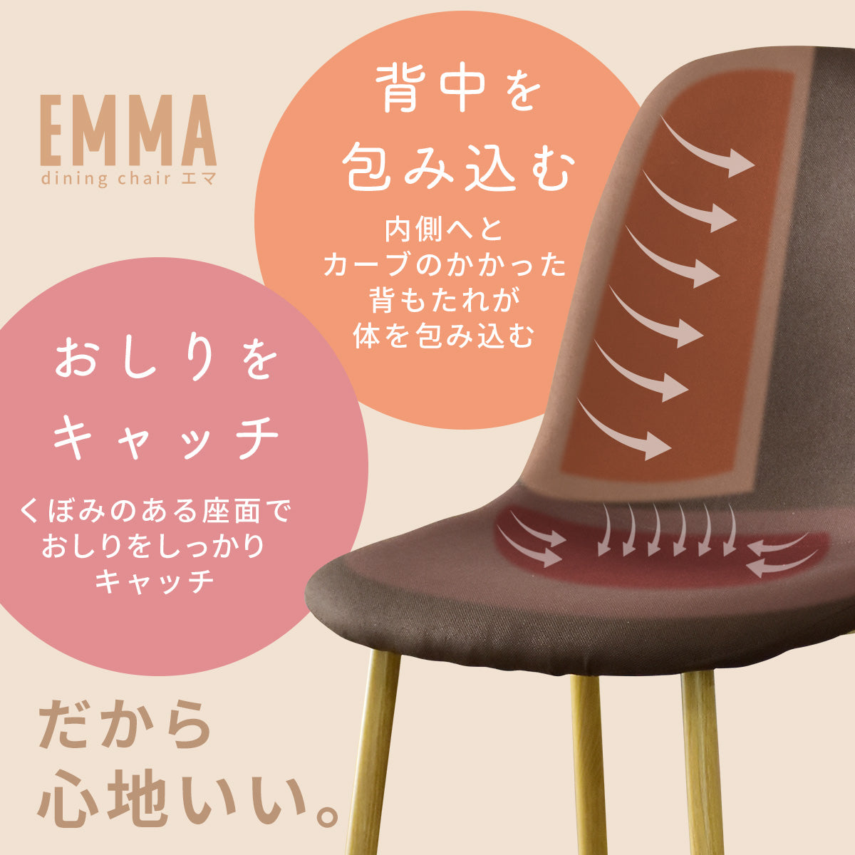 ダイニングチェア エマ