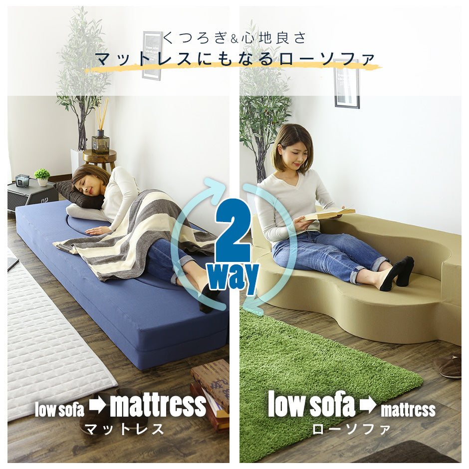 ウレタンソファー 2人掛け 2人用ソファ ソファ ローソファー ソファーベッド フロイデ 2P